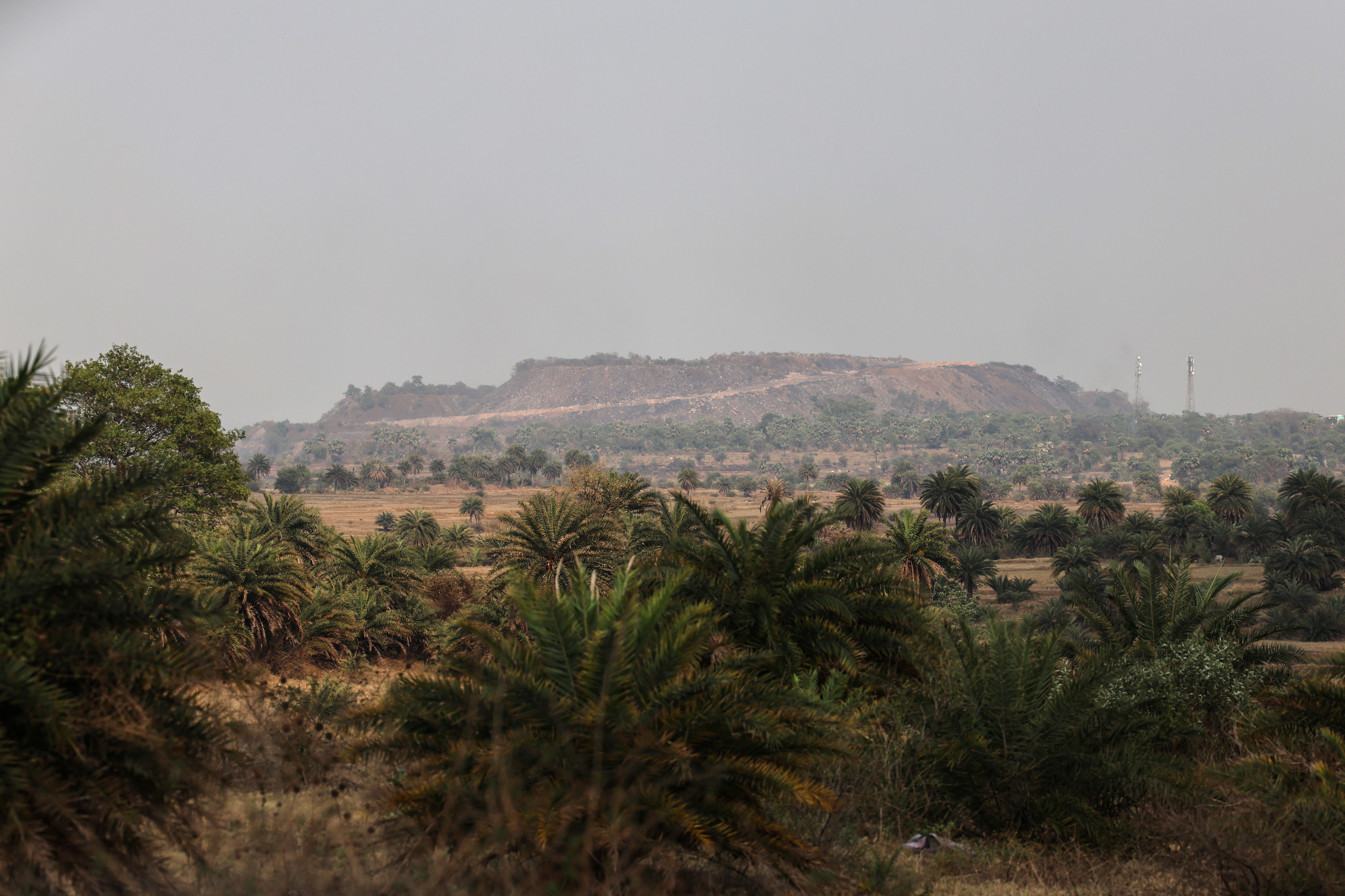 The open-cast mine operated by ICML near Rakhakura, West Bengal