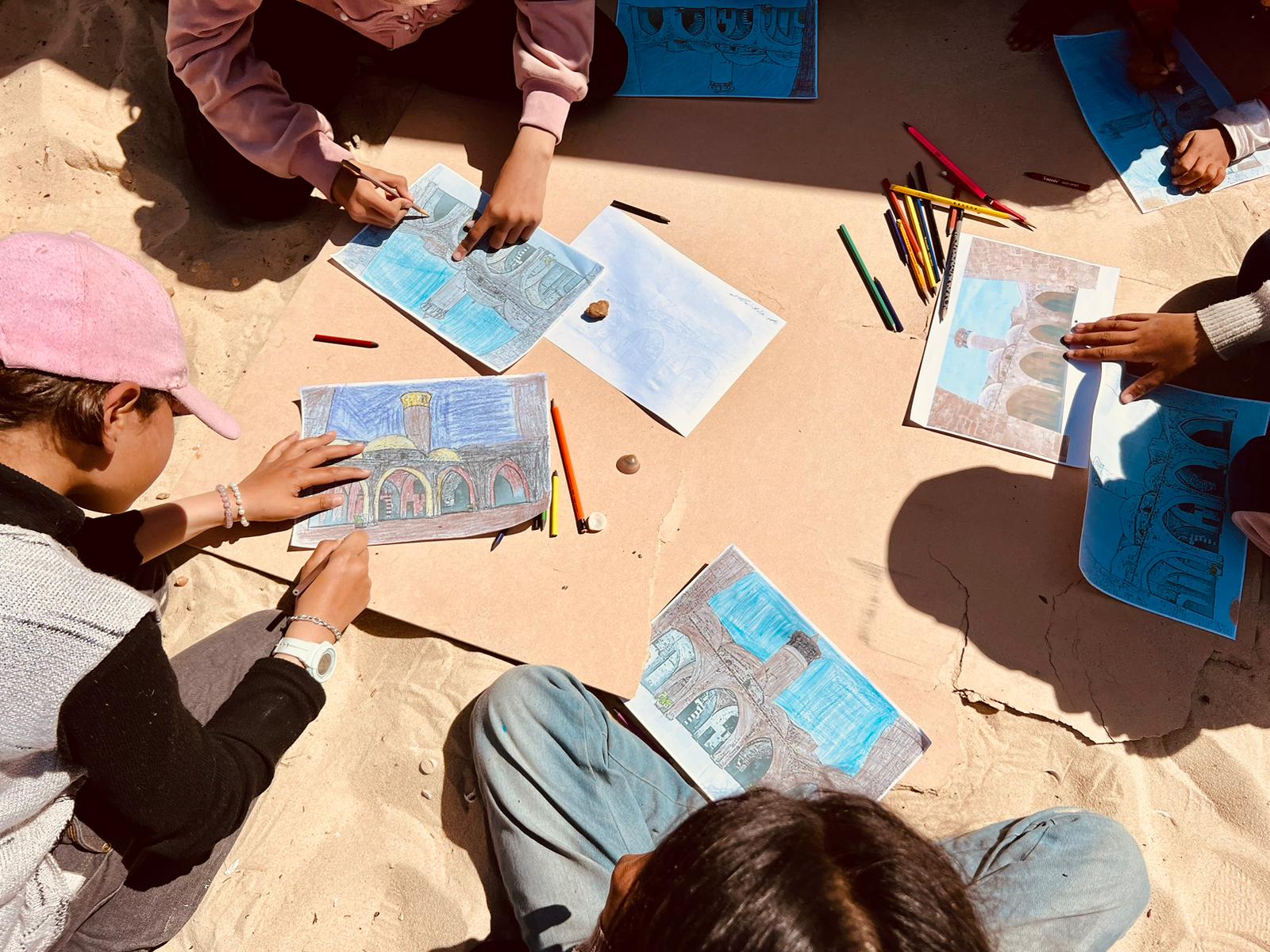 The Great Omari Mosque, Gaza City, has also been recreated at the children’s workshops. As of early April 2024, UNESCO had verified damage to 43 sites since 7 October 2023 - 10 religious sites, 24 buildings of historical and/or artistic interest, two depositories of movable cultural property, three monuments, one museum and three archaeological sites.