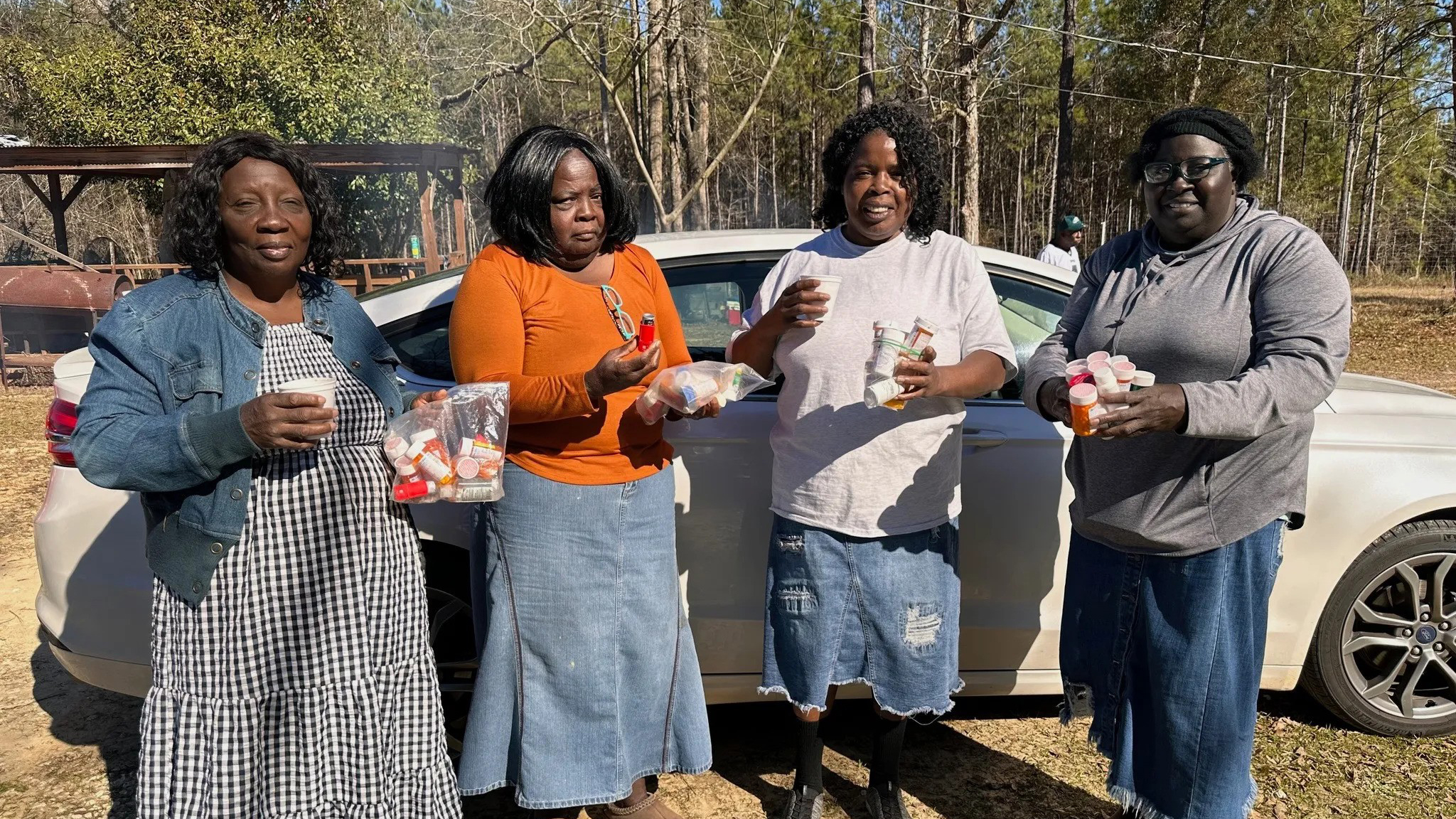 Teddy Lang sisters Lillie Lang-Reed, JoAnn Lang-Adams, Glynda Lang and Castaror Lang-Bell