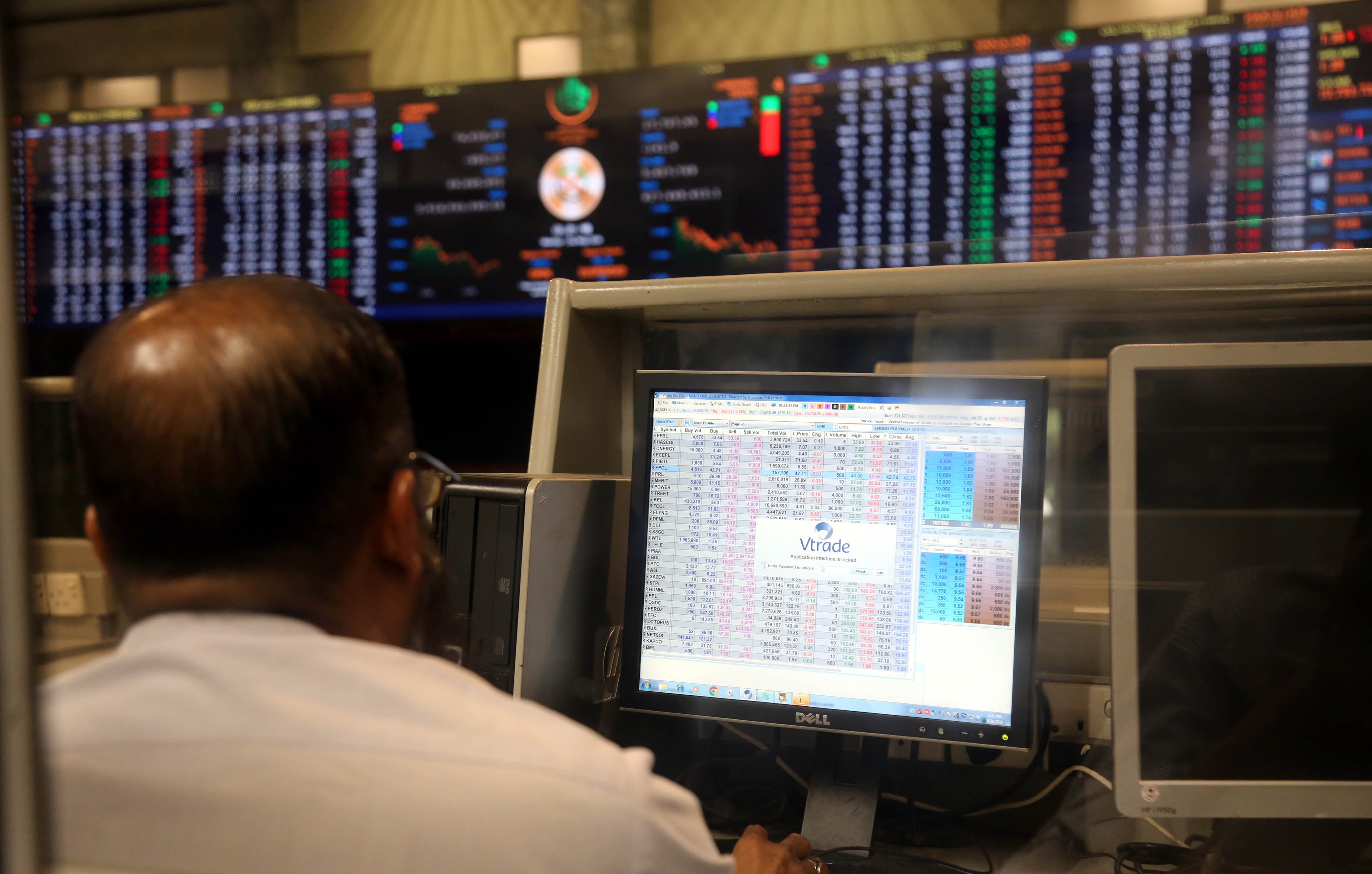 Pakistan's stock exchange has shown bullish trend, reaching its highest level in May. [Rehan Khan/EPA]