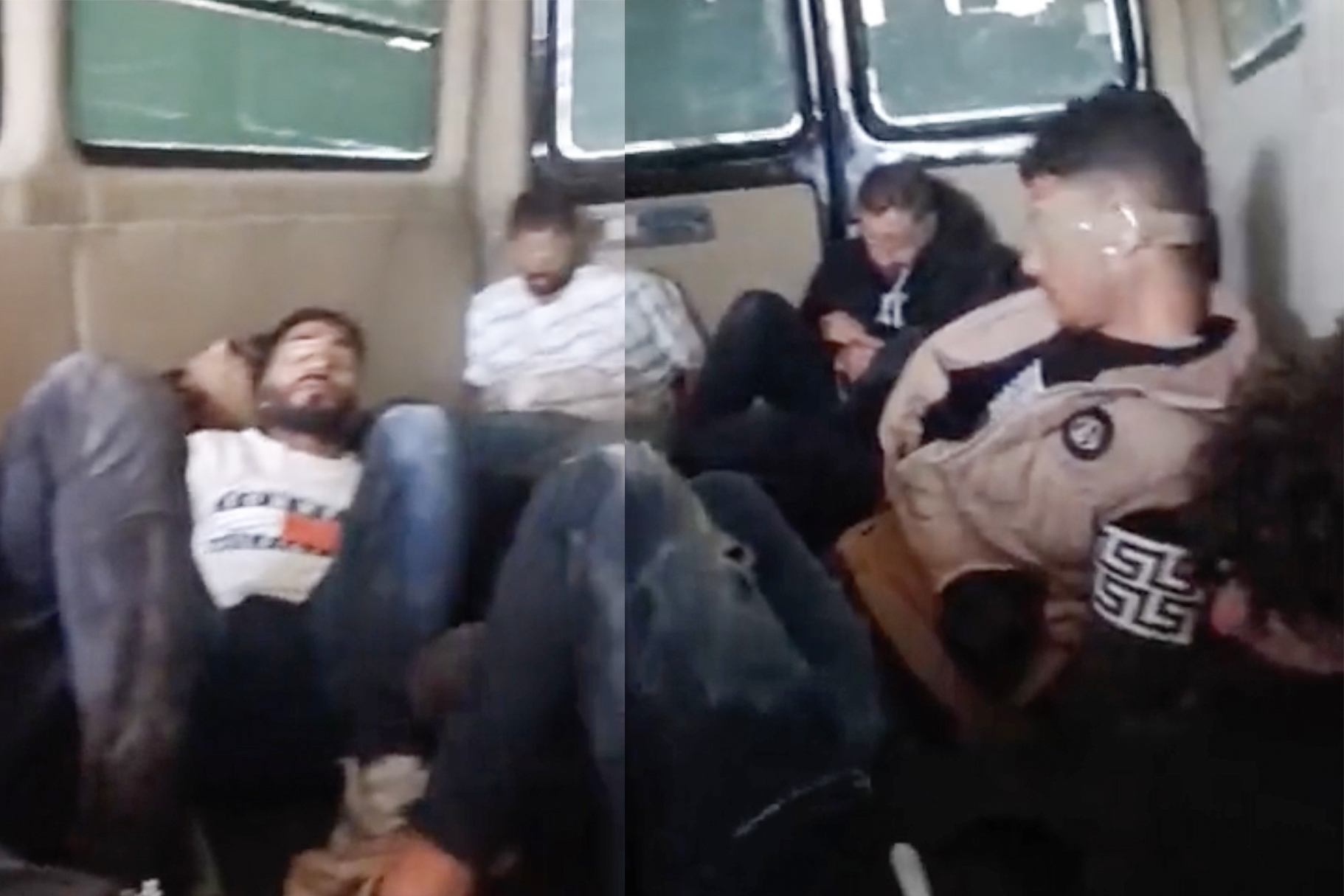 A screenshot of the video that alleges the abuse of migrants and asylum seekers in Greece