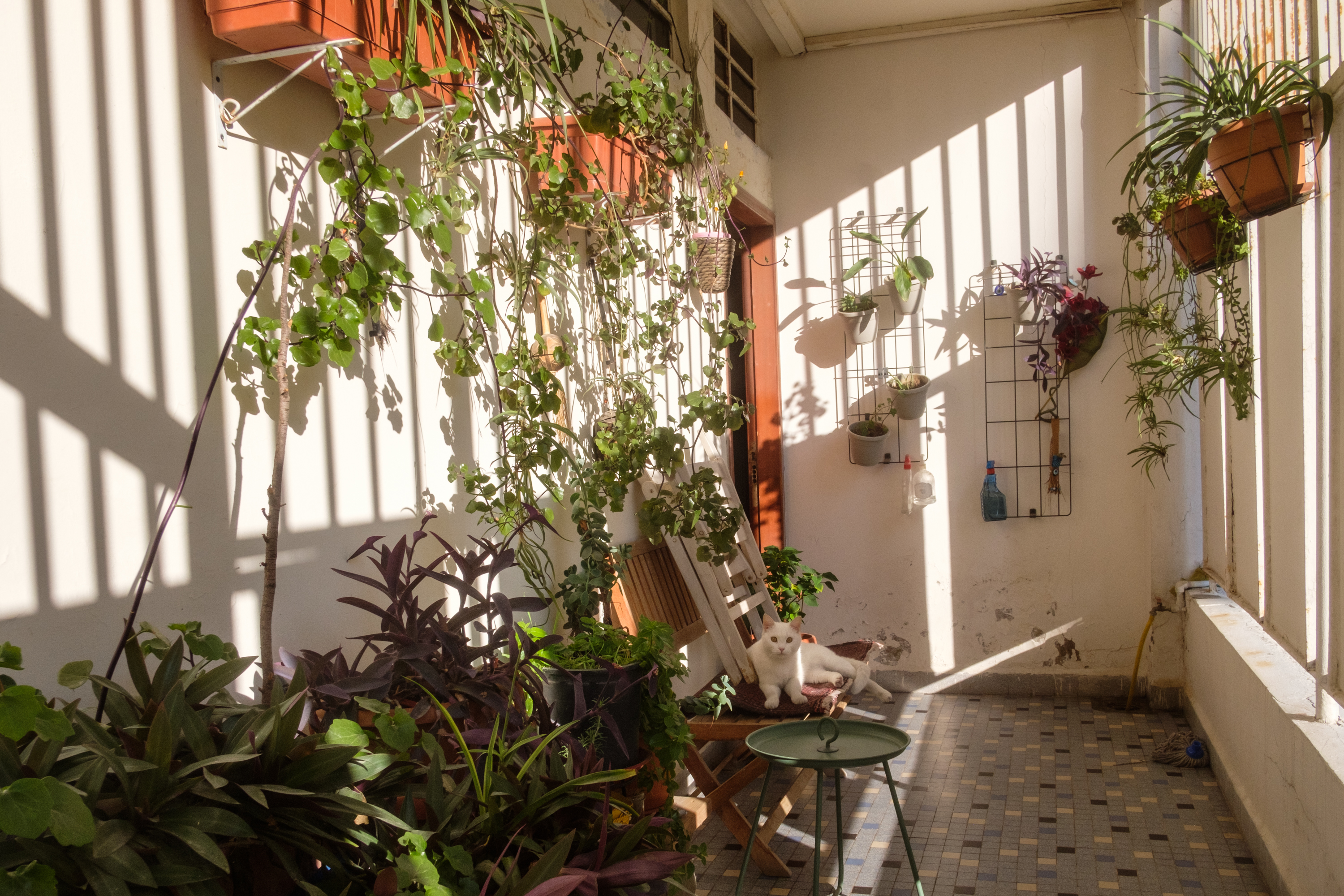 A balcony in the Yacoubian building, Beirut Lebanon