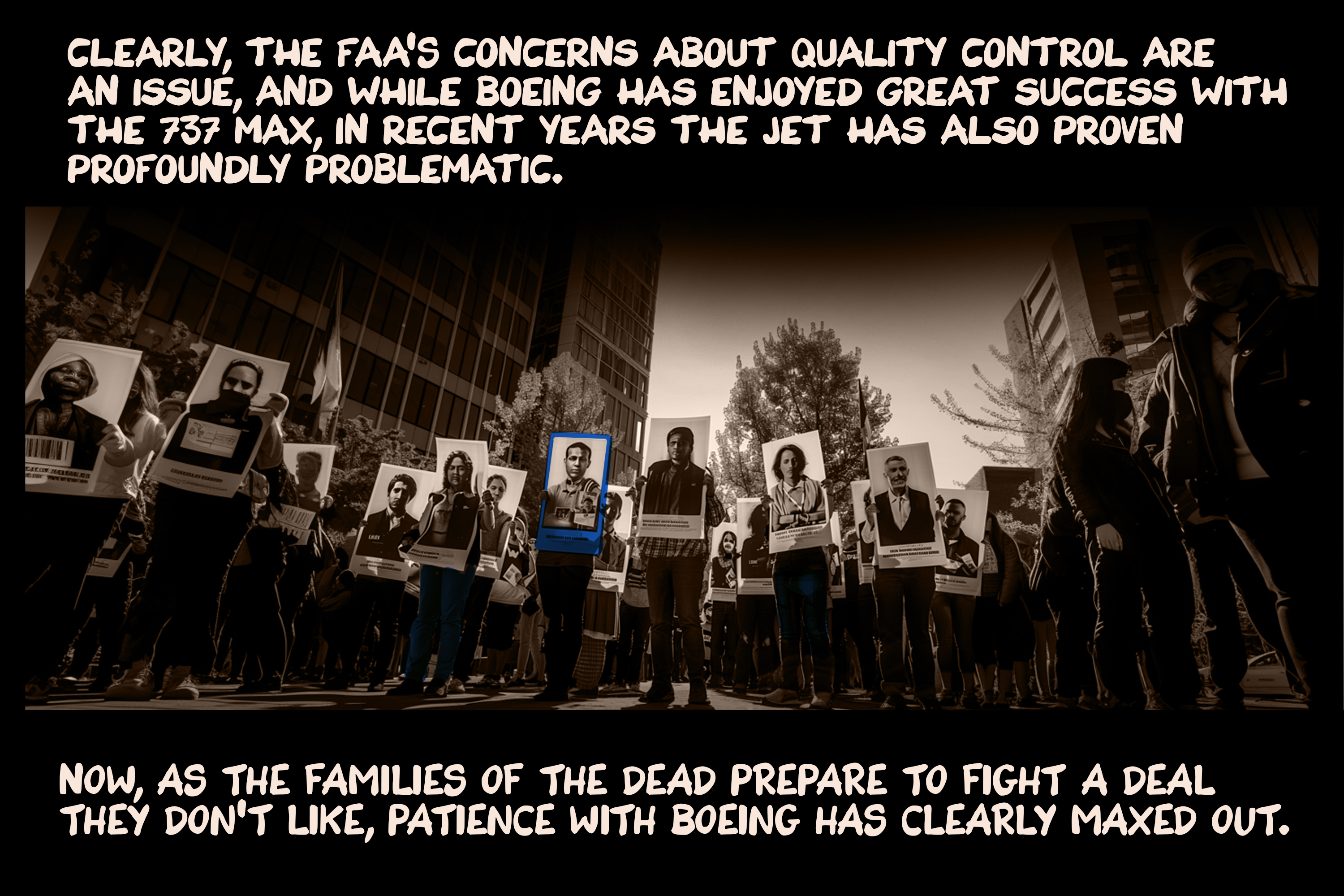 Plea deal between Boeing and US Dept of Justice involving two 737 Max crashes has families demanding accountability.