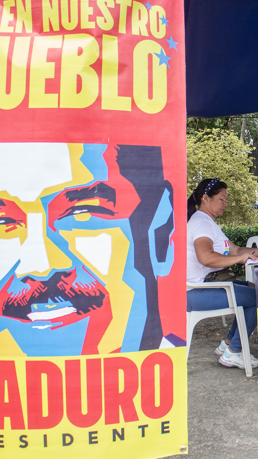 Elsa Rojas campaigns for Maduro in a small town in northwest Venezuela.