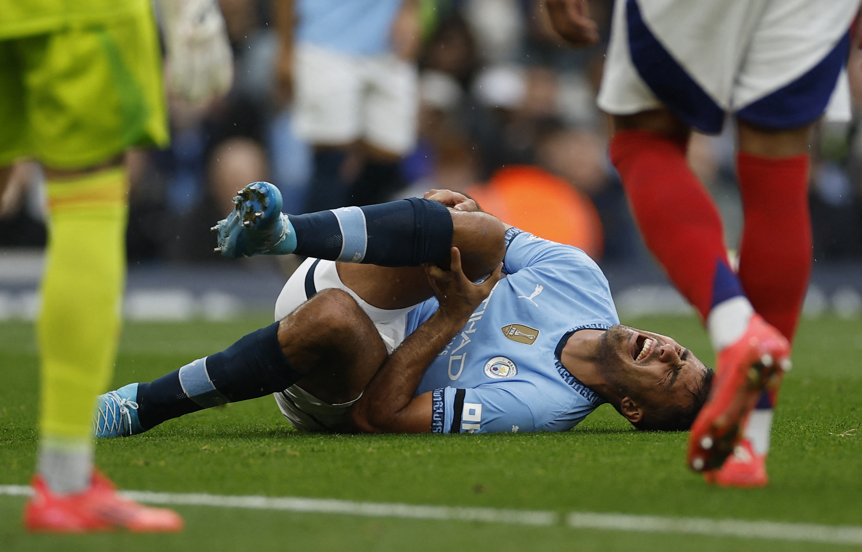 Rodri sustained a knee injury during Manchester City's Premier League game against Arsenal