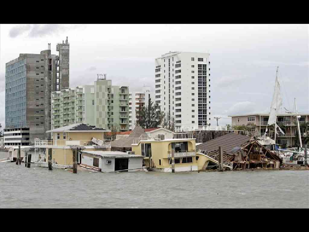 Destroyed house boats in the aftermath of Hurricane Wilma, North Bay Village, Florida, Oct 24, 2005, AP Photo