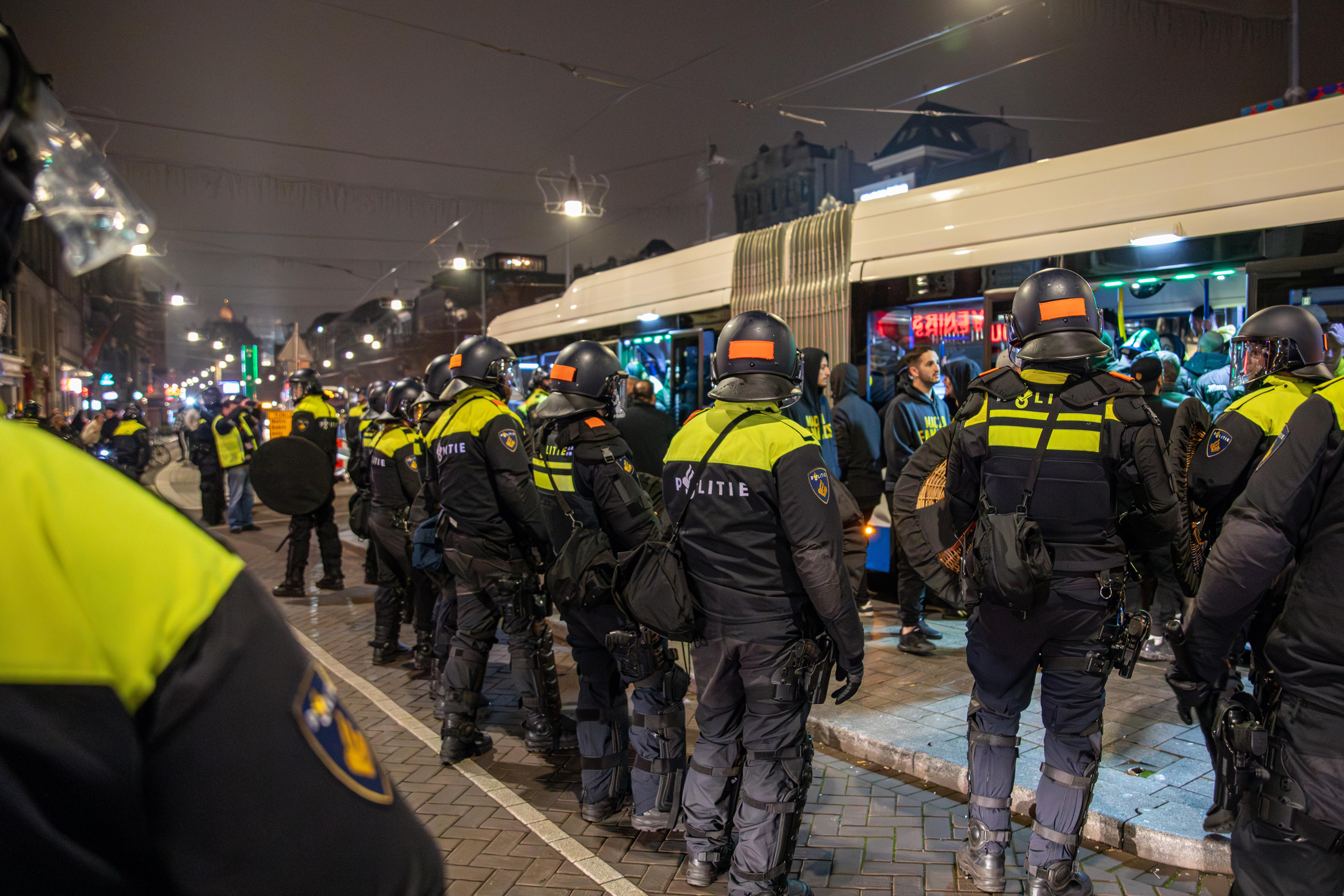 Israeli football fans clash with protesters in Amsterdam