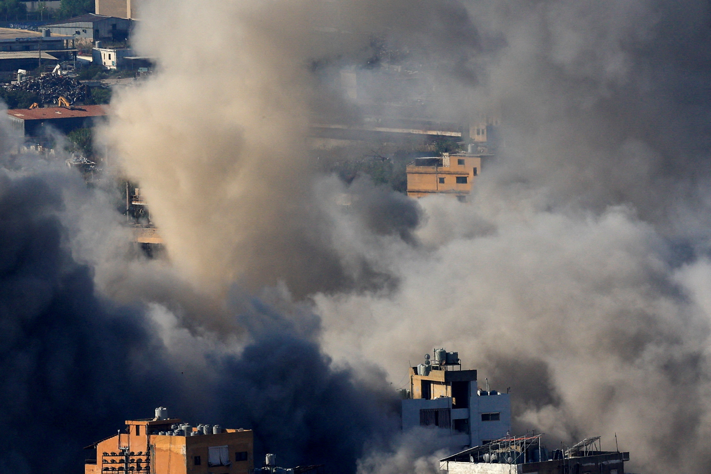 Aftermath of Israeli strikes on Beirut's southern suburbs