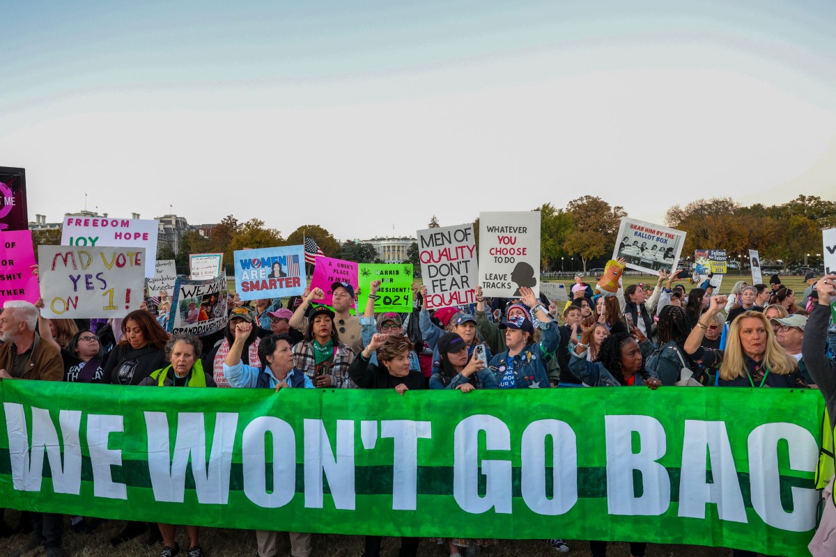 People participate in the National Women's March in Washington