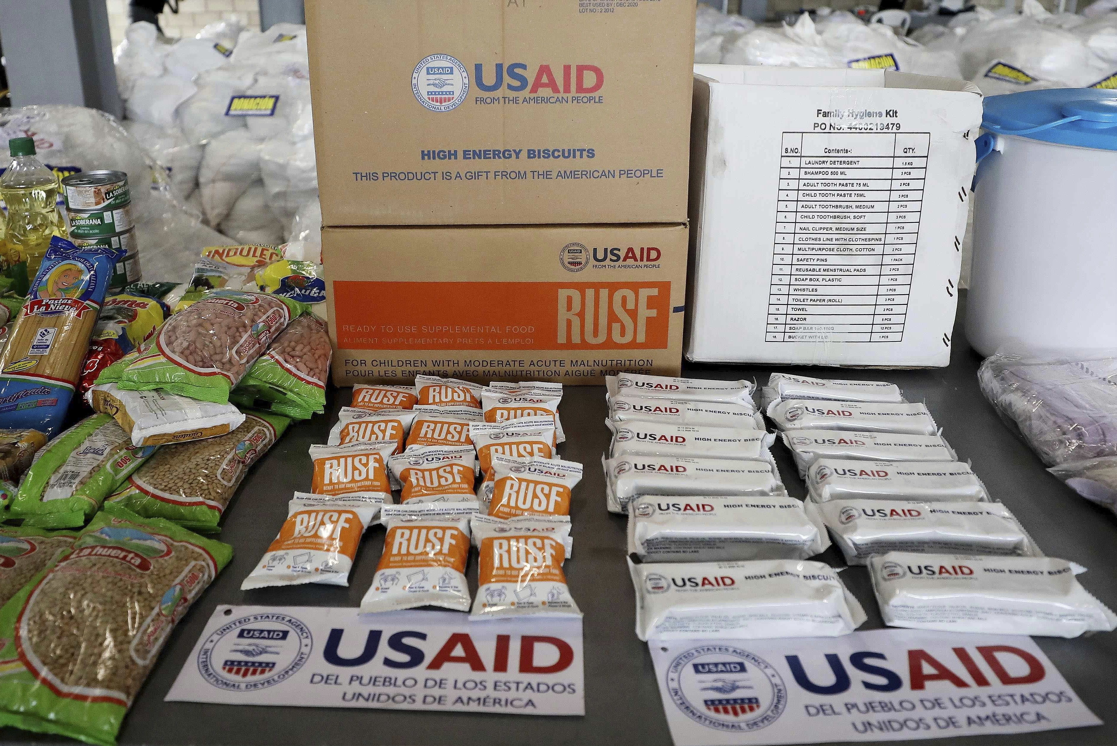 USAID humanitarian aid destined for Venezuela