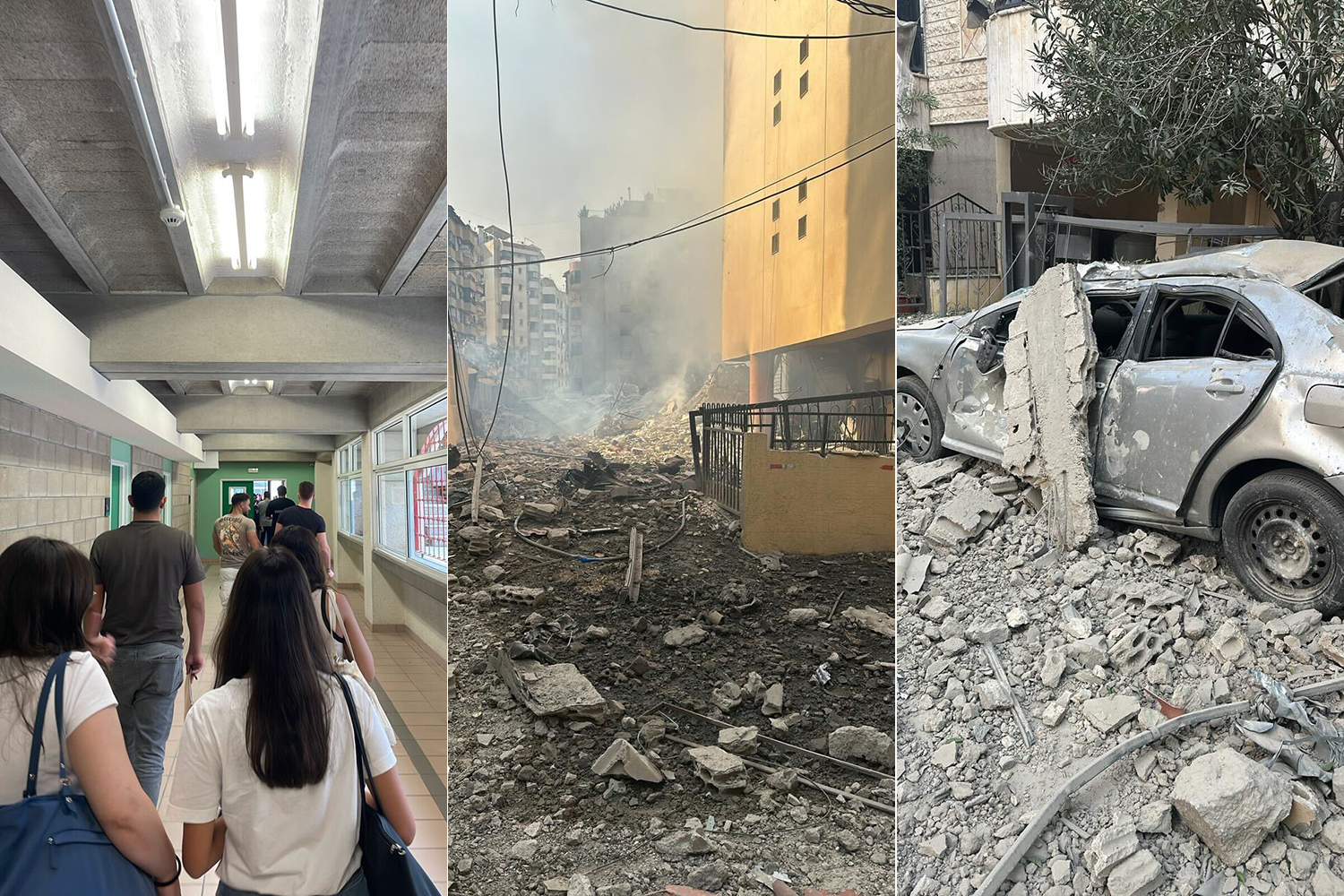 Abou Mrad felt afraid attending classes during the war, especially after seeing all of the damage so close to his home