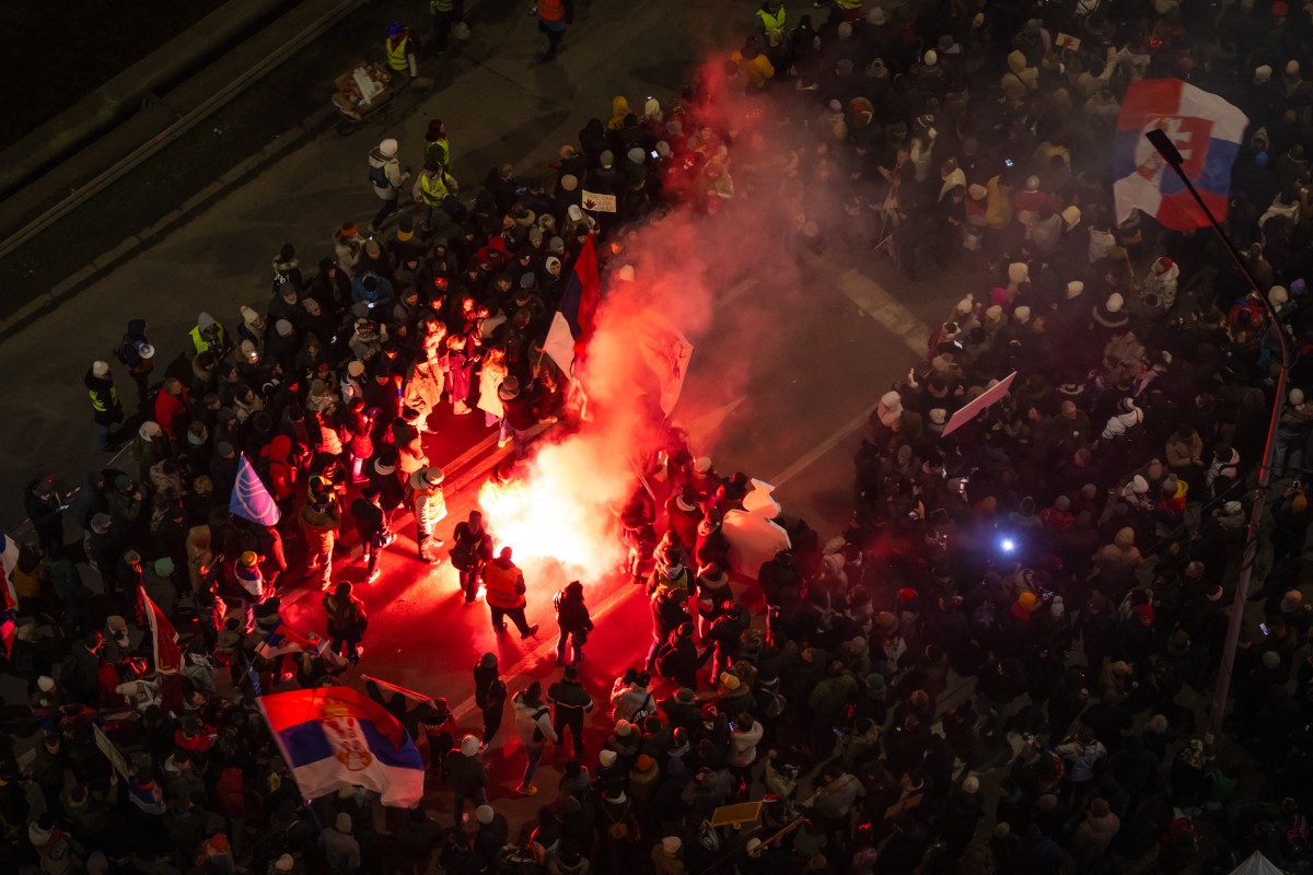 Thousands mark Serbian Statehood Day with anti-corruption protest