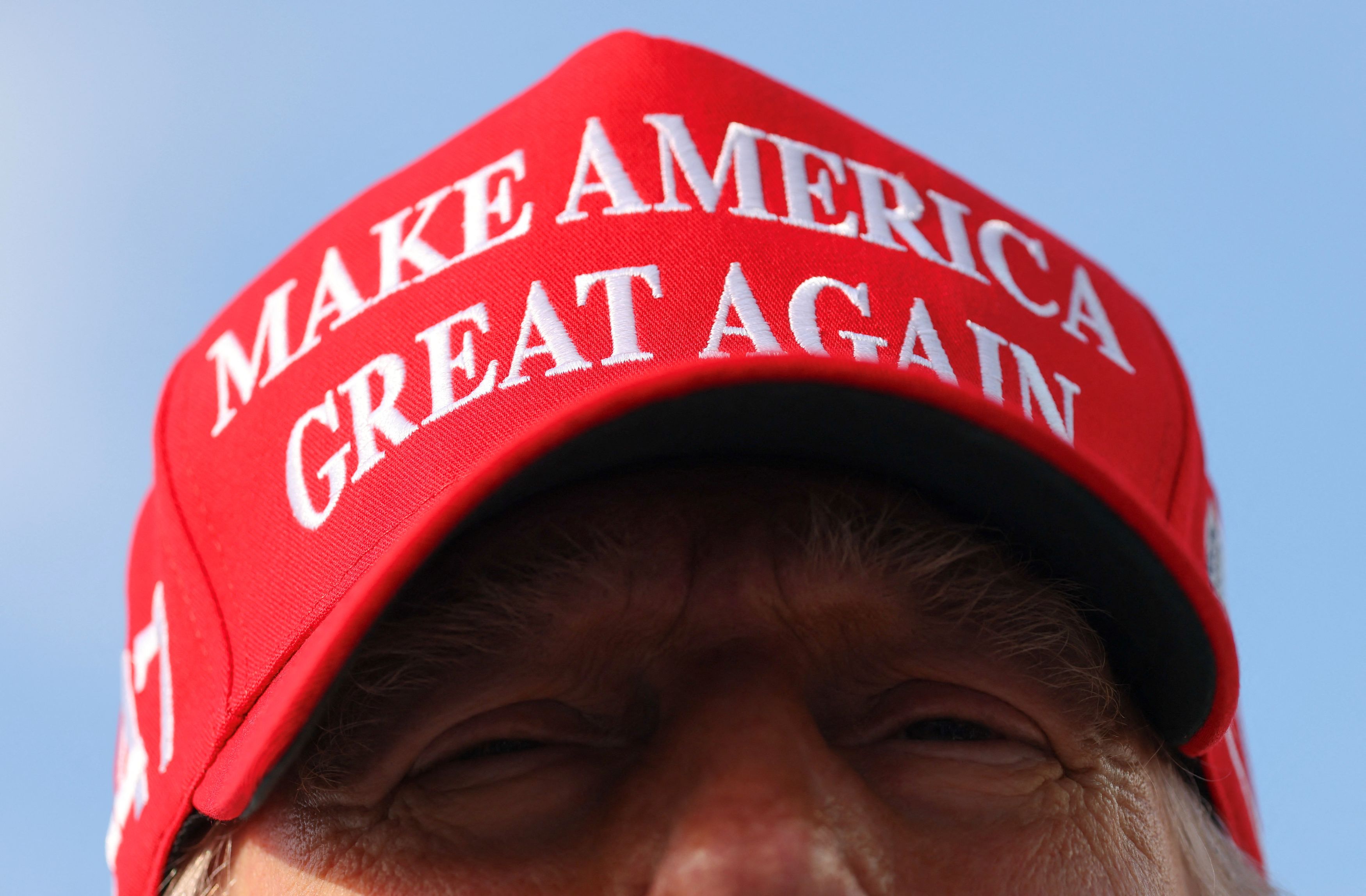 Trump speaks to reporters in West Palm Beach, Florida