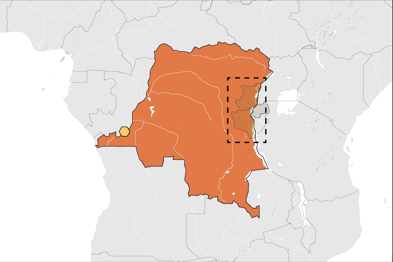 Map of DRC.