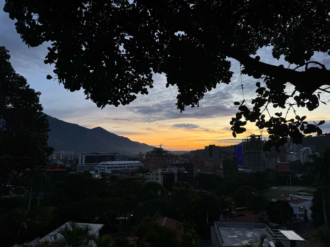 A sunrise in Caracas, Venezuela