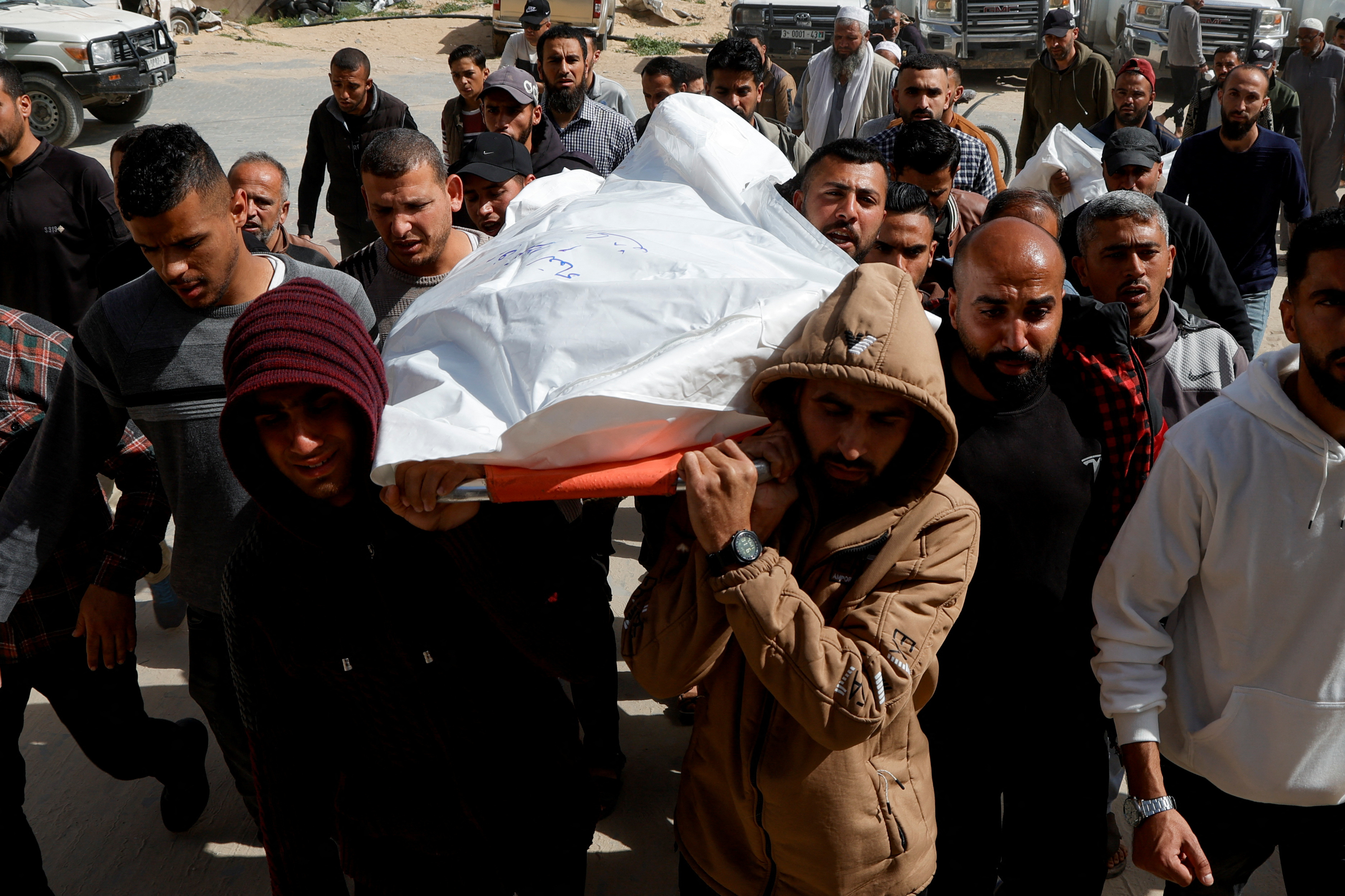 Overnight Israeli attacks hit tent shelters, homes in southern Gaza