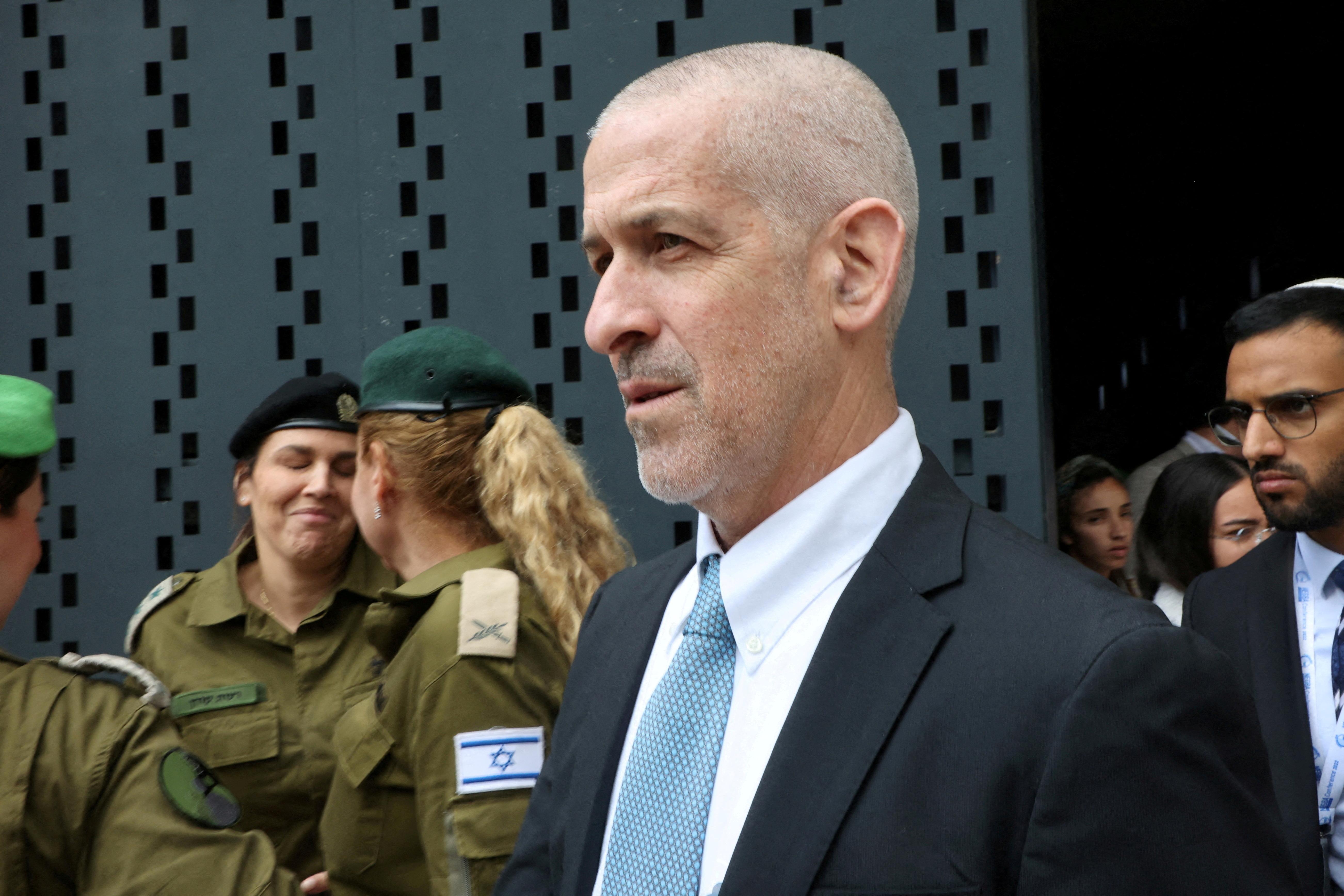 FILE PHOTO: Ronen Bar, the head of Shin Bet, attends a ceremony marking Memorial Day for fallen soldiers of Israel's wars and victims of attacks, at Jerusalem's Mount Herzl military cemetery, May 13, 2024. GIL COHEN-MAGEN/Pool via REUTERS//File Photo