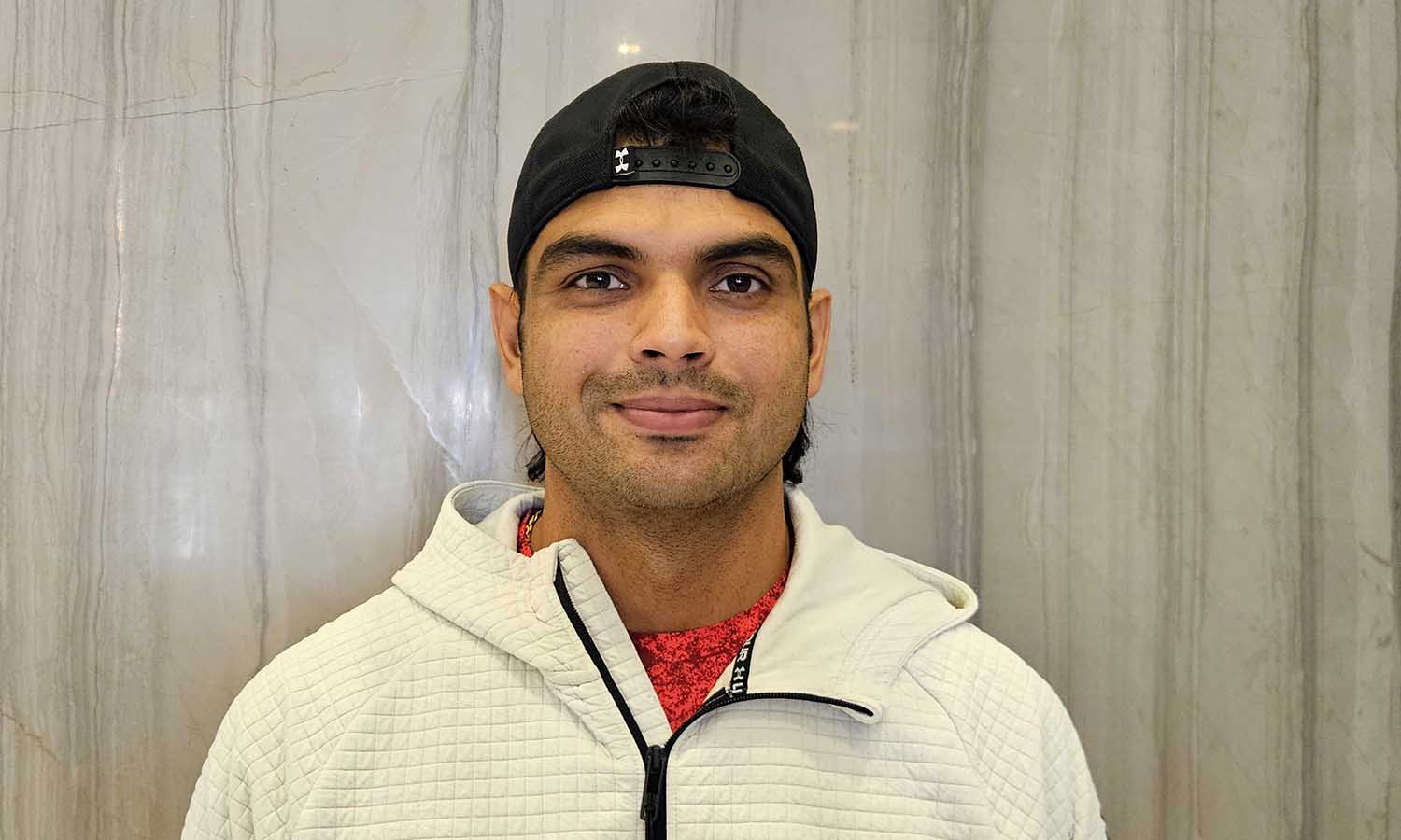 Javelin athlete Neeraj Chopra of India.