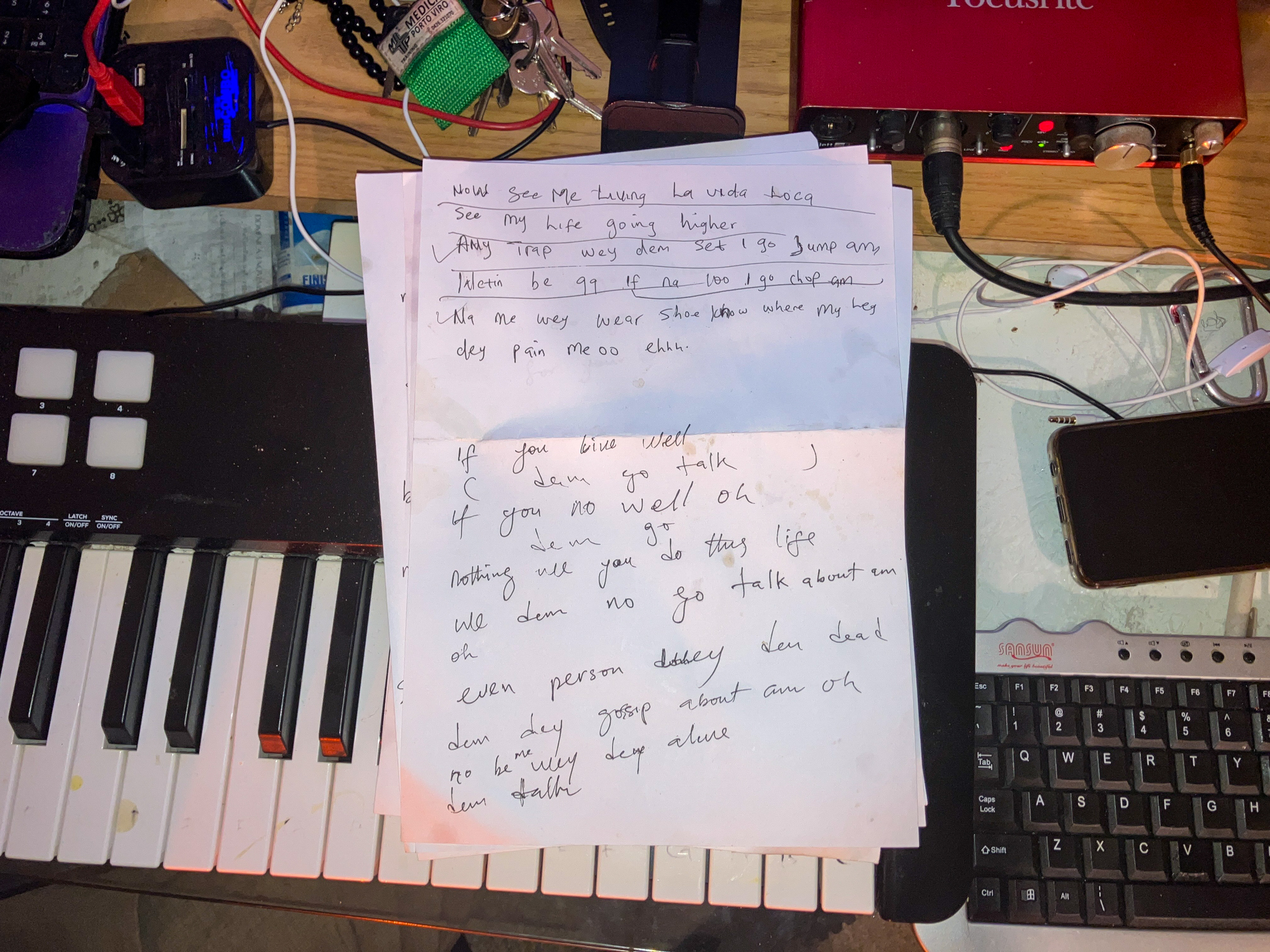 Prince’s lyrics are personal and often have to do with overcoming pain, trying to be successful and live the “good life.” [Michela Moscufo/Al Jazeera]