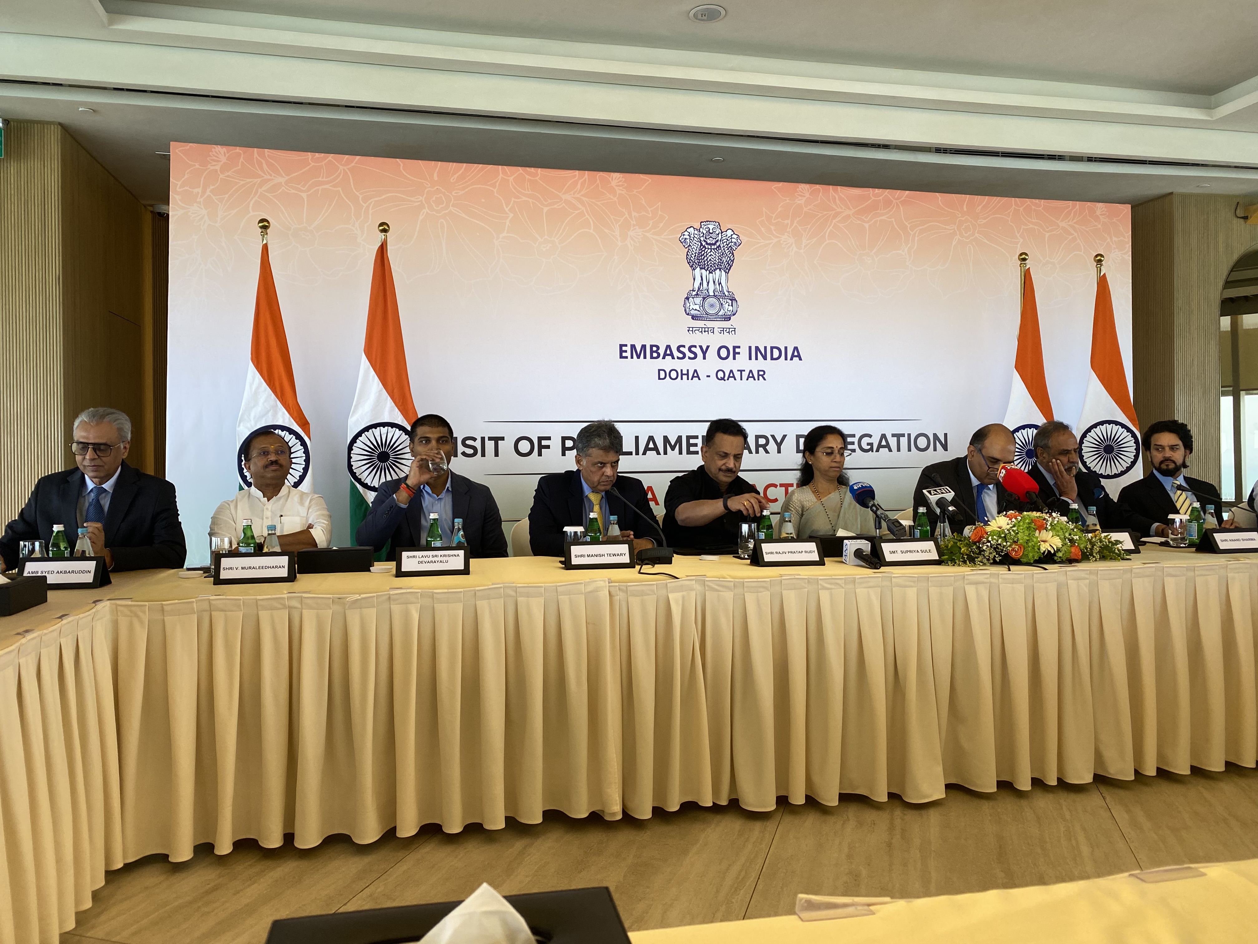 A team of Indian parliamentarians in Doha