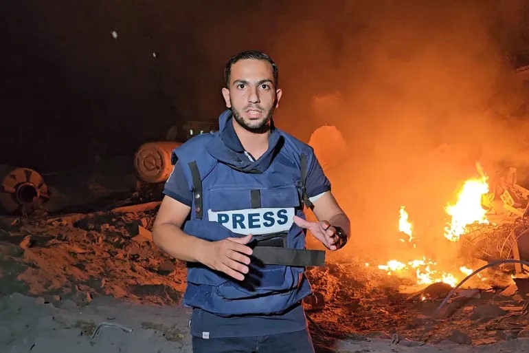 Al Jazeera reporter Anas al-Sharif in Gaza