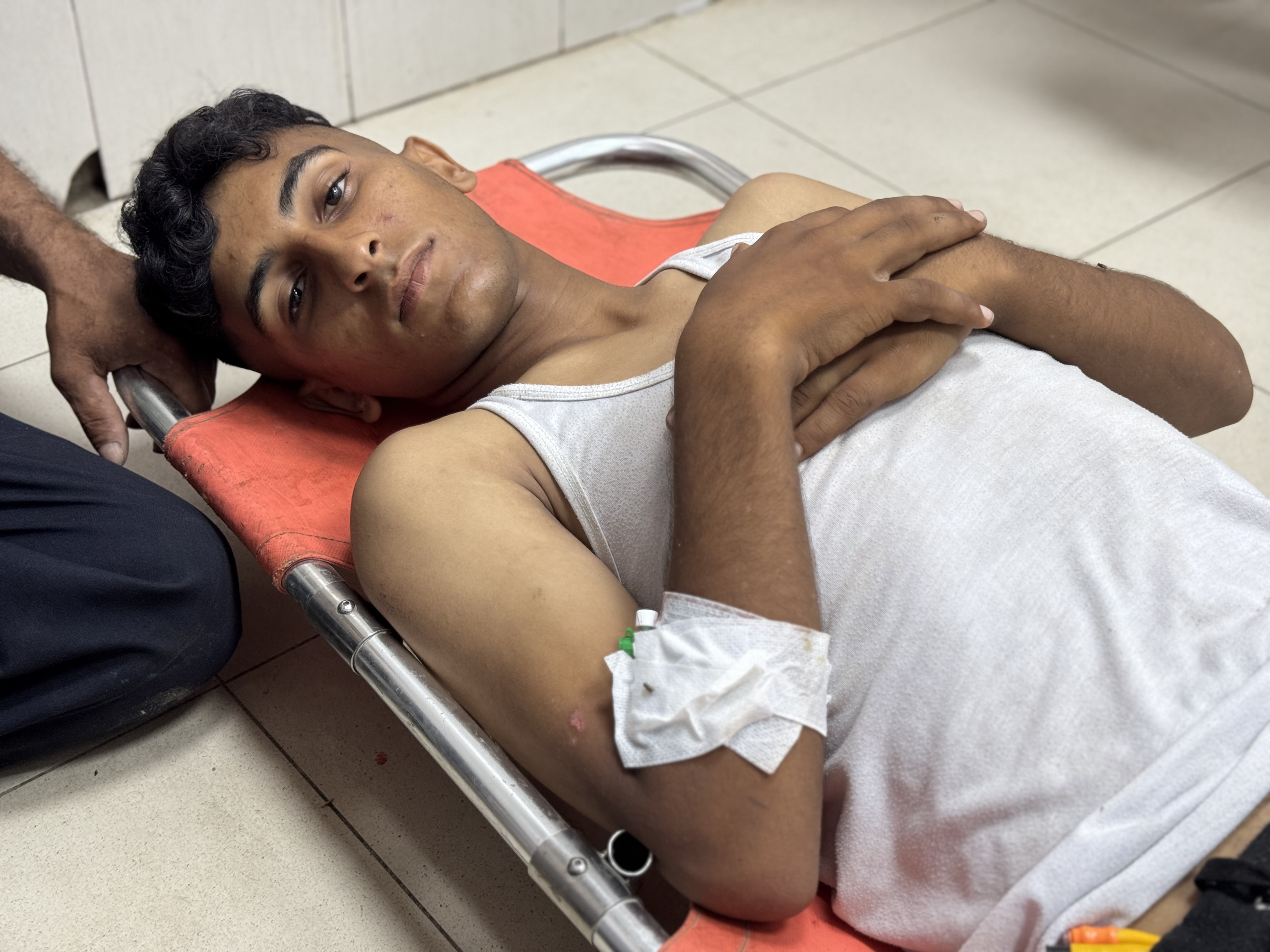 Mohammed Abedin was left with a wounded leg after the stampede