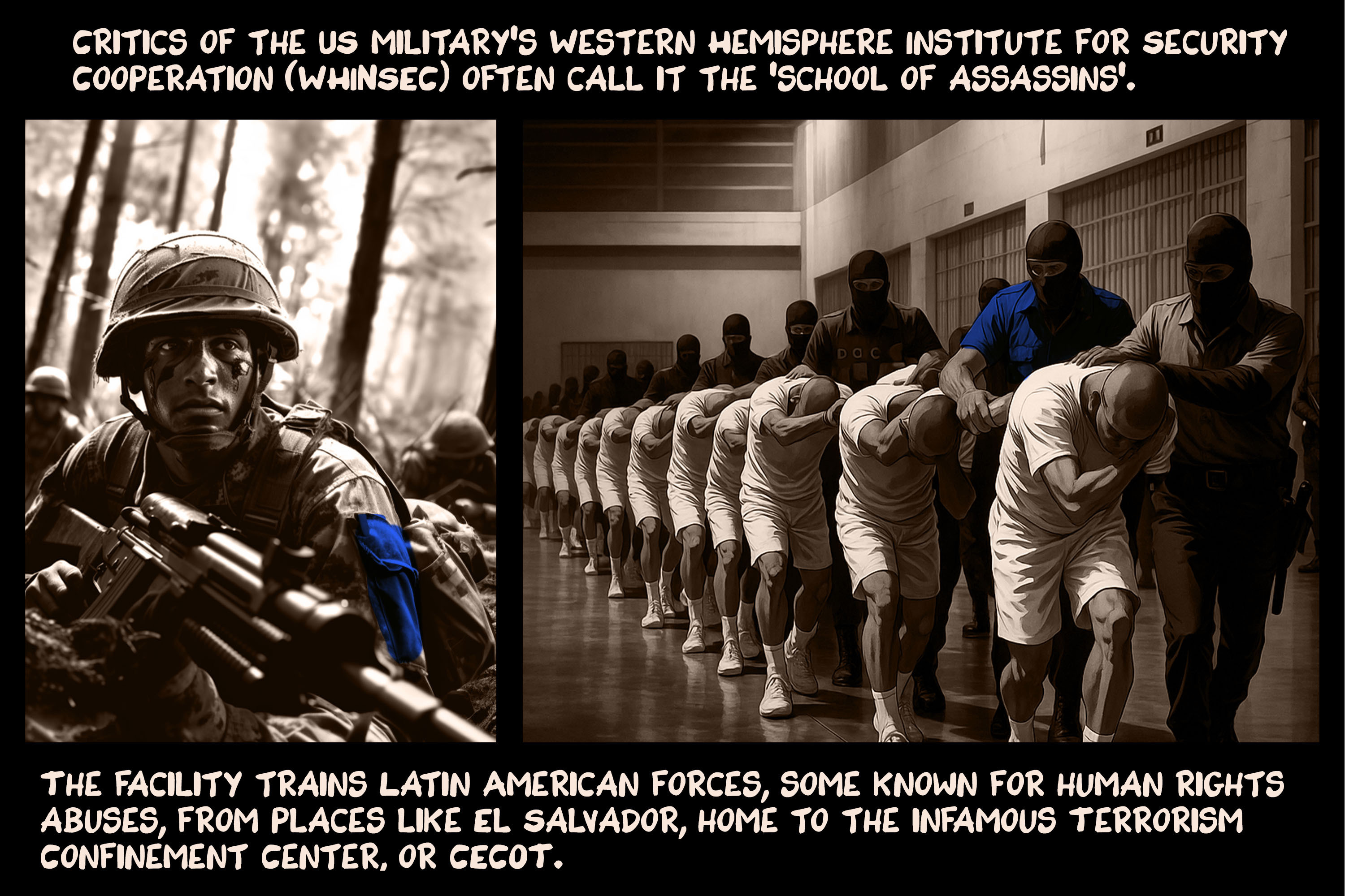 History Illustrated: El Salvador, CECOT prison and the US’s School of the Americas