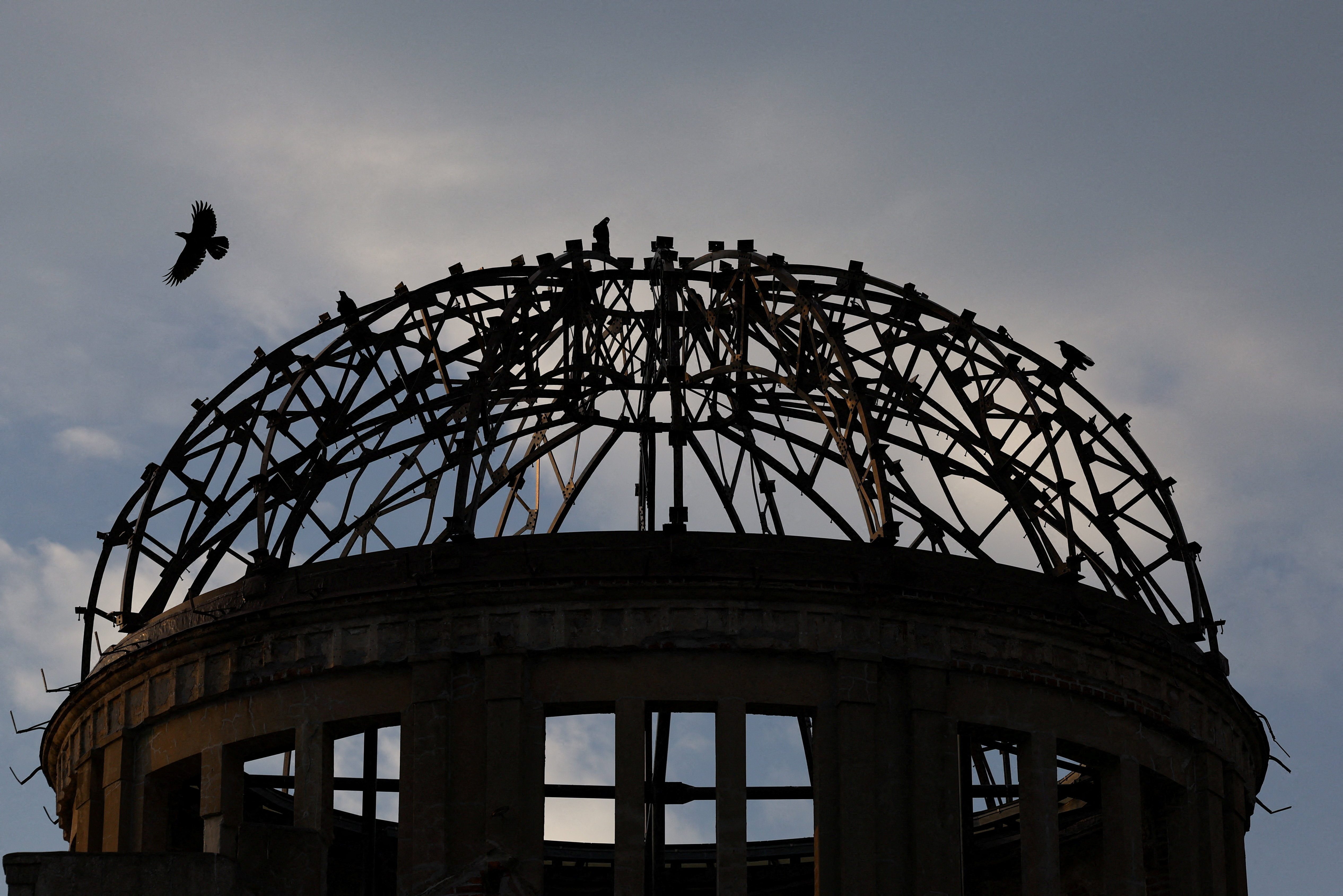 A view of the skeletal Genbaku Dome in Hiroshima