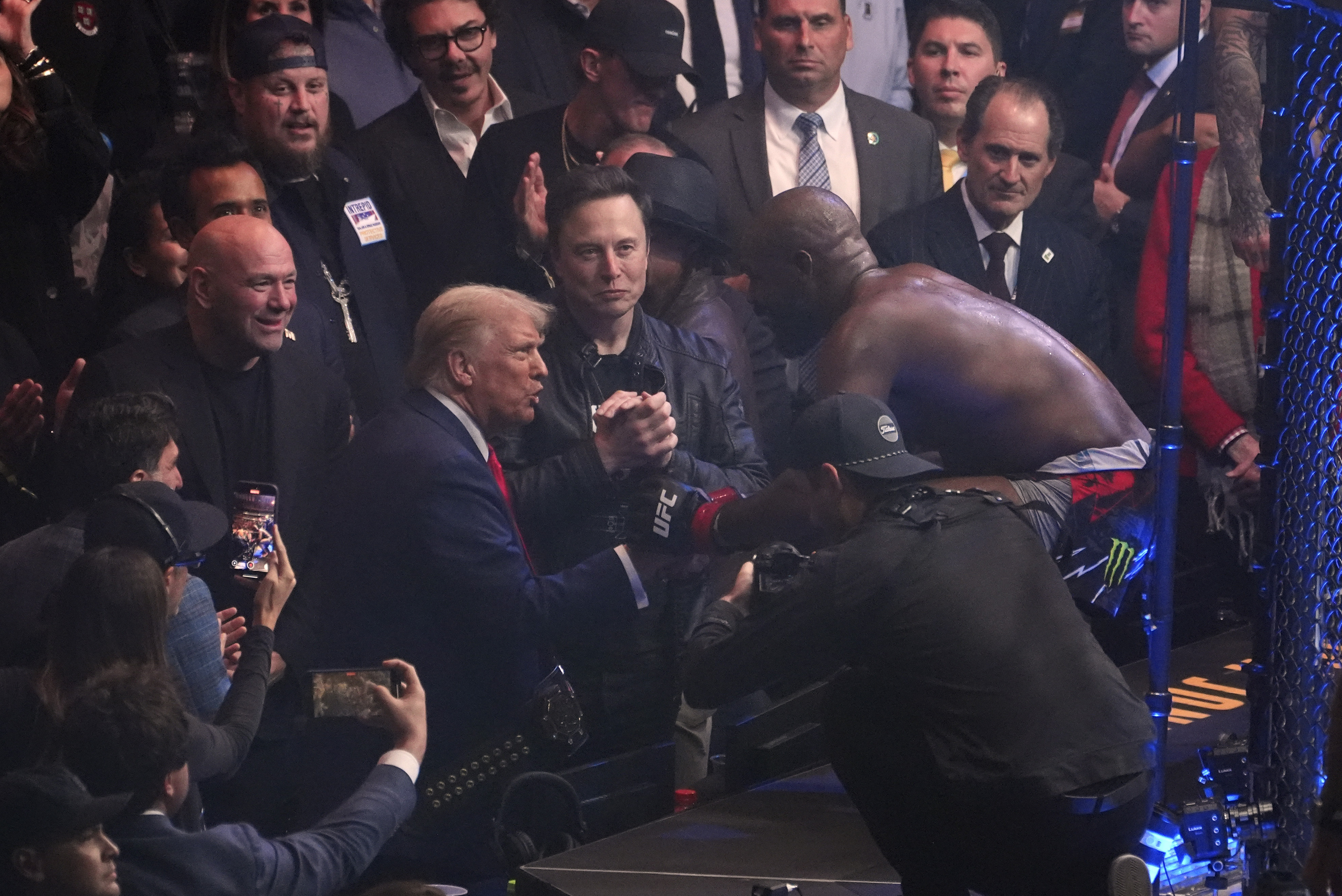 Donald Trump reacts.