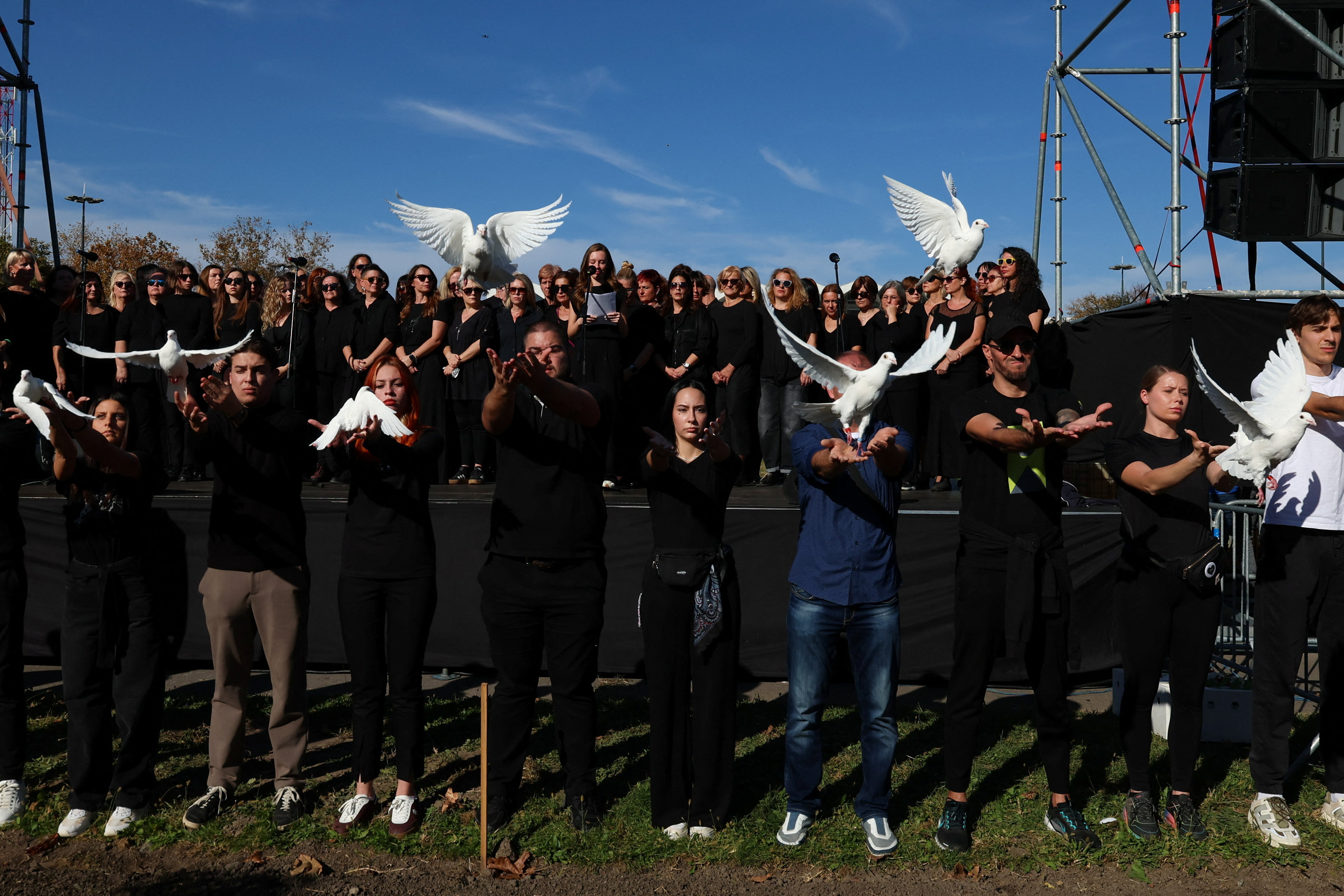 Serbian students lead powerful memorial for railway disaster anniversary