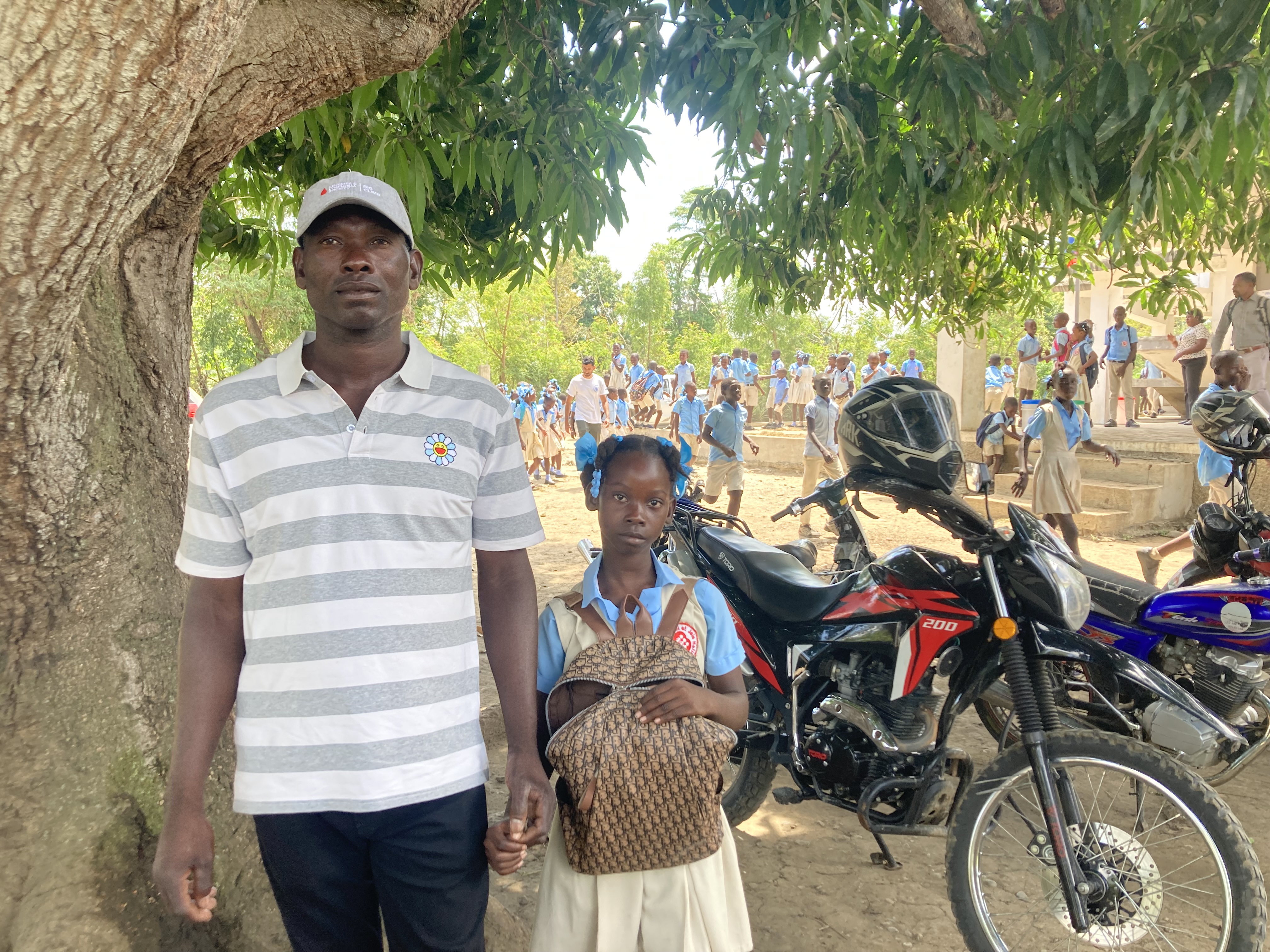 Antoine Nelson and his child