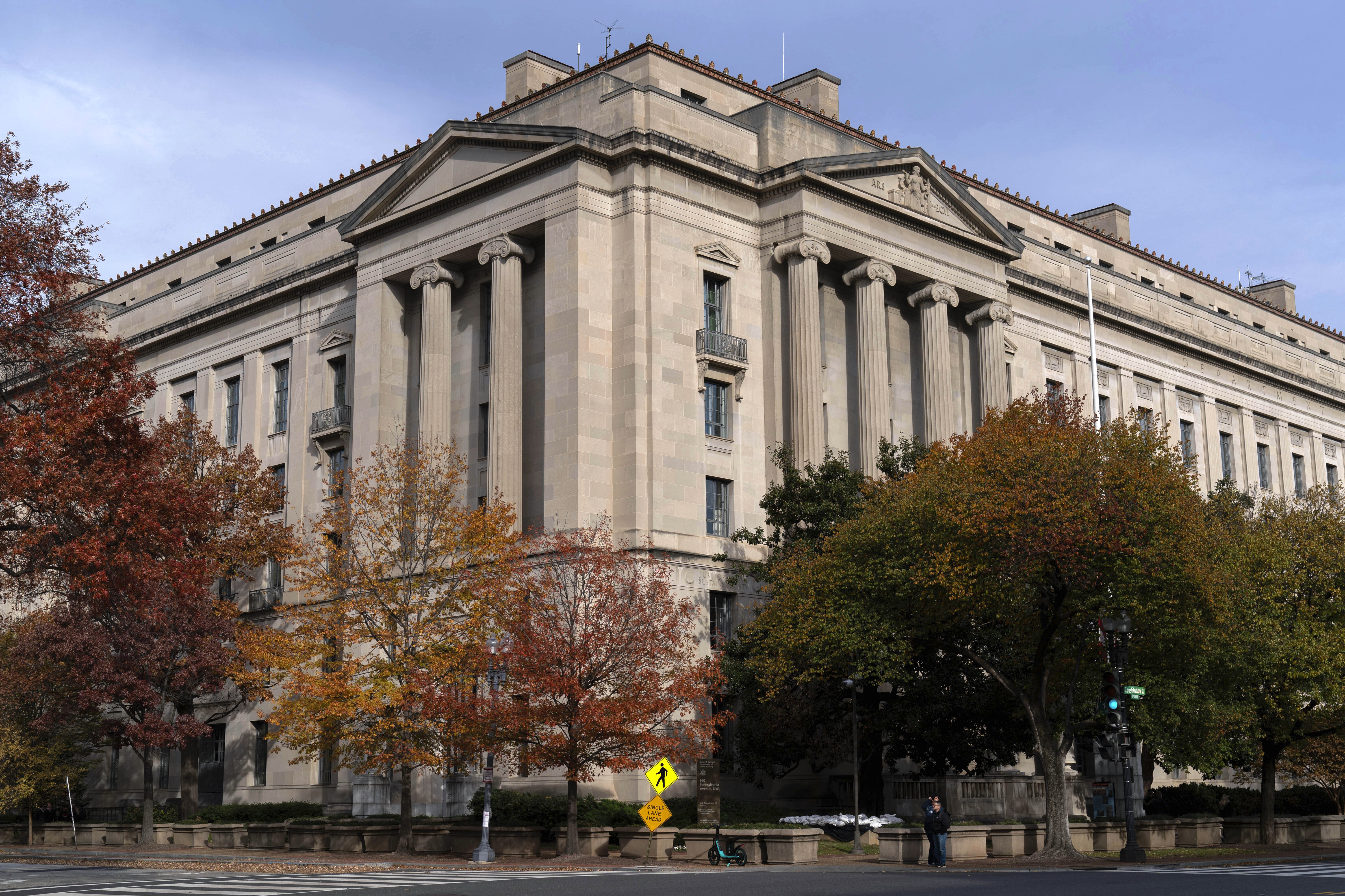 The Justice Department building.