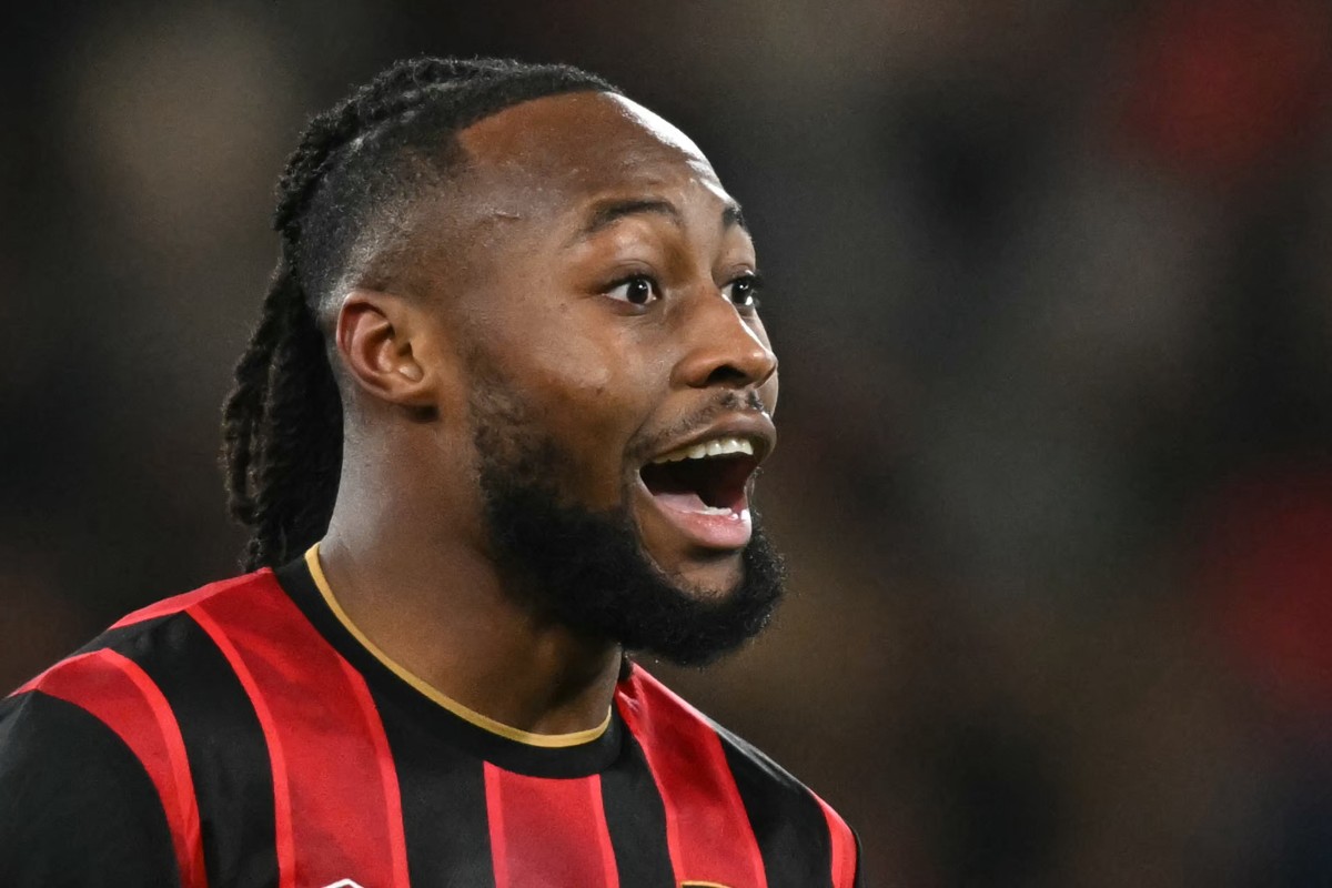 Bournemouth's Ghanaian striker #24 Antoine Semenyo reacts during the English Premier League football match between Bournemouth and Arsenal at the Vitality Stadium in Bournemouth, southern England on January 3, 2026. (Photo by JUSTIN TALLIS / AFP) / RESTRICTED TO EDITORIAL USE. NO USE WITH UNAUTHORIZED AUDIO, VIDEO, DATA, FIXTURE LISTS, CLUB/LEAGUE LOGOS OR 'LIVE' SERVICES. ONLINE IN-MATCH USE LIMITED TO 120 IMAGES. AN ADDITIONAL 40 IMAGES MAY BE USED IN EXTRA TIME. NO VIDEO EMULATION. SOCIAL MEDIA IN-MATCH USE LIMITED TO 120 IMAGES. AN ADDITIONAL 40 IMAGES MAY BE USED IN EXTRA TIME. NO USE IN BETTING PUBLICATIONS, GAMES OR SINGLE CLUB/LEAGUE/PLAYER PUBLICATIONS. /