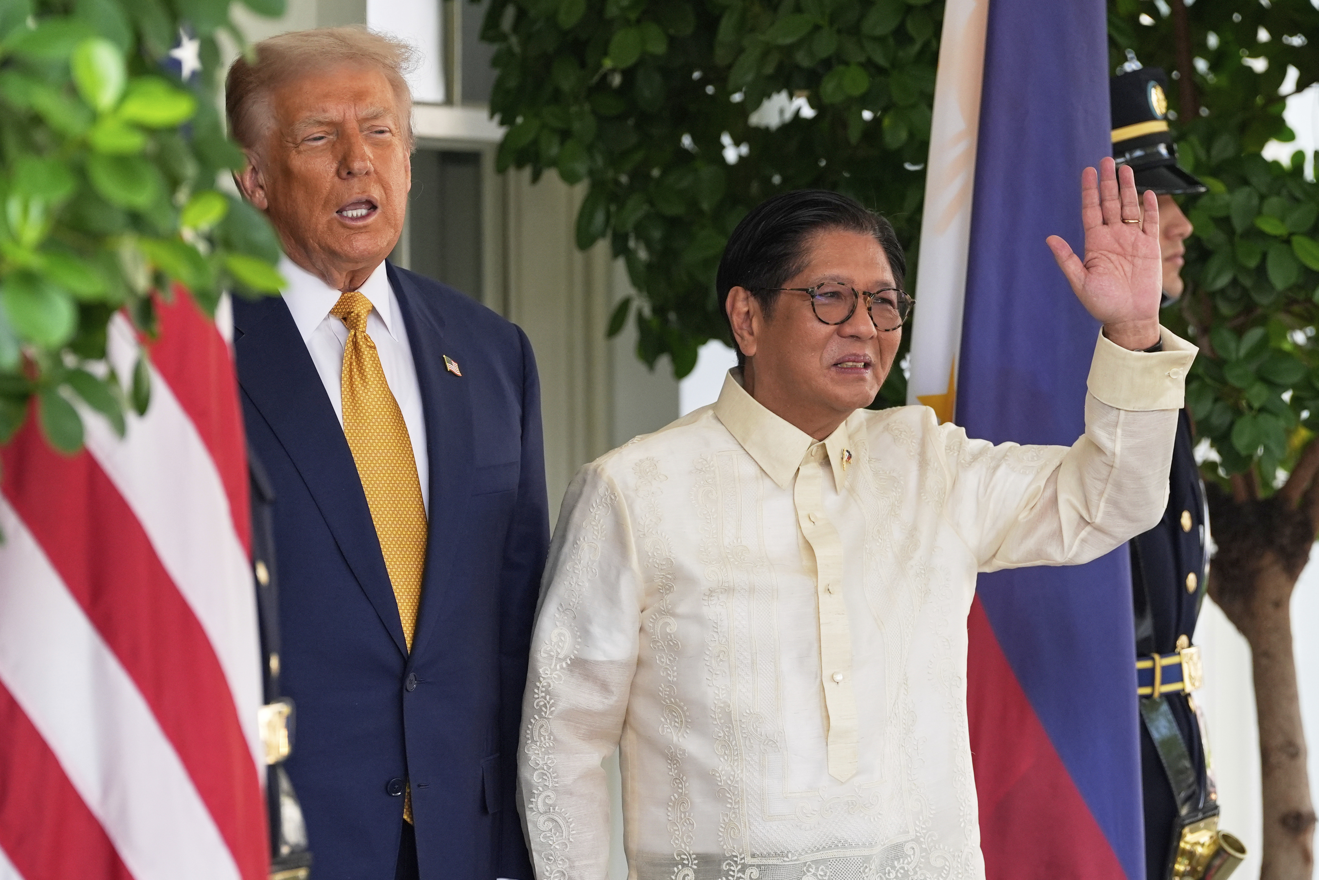 Trump greets Ferdinand Marcos Jr at the White House
