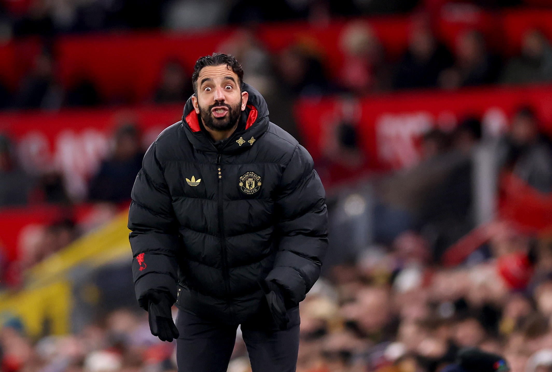 Ruben Amorim reacts.