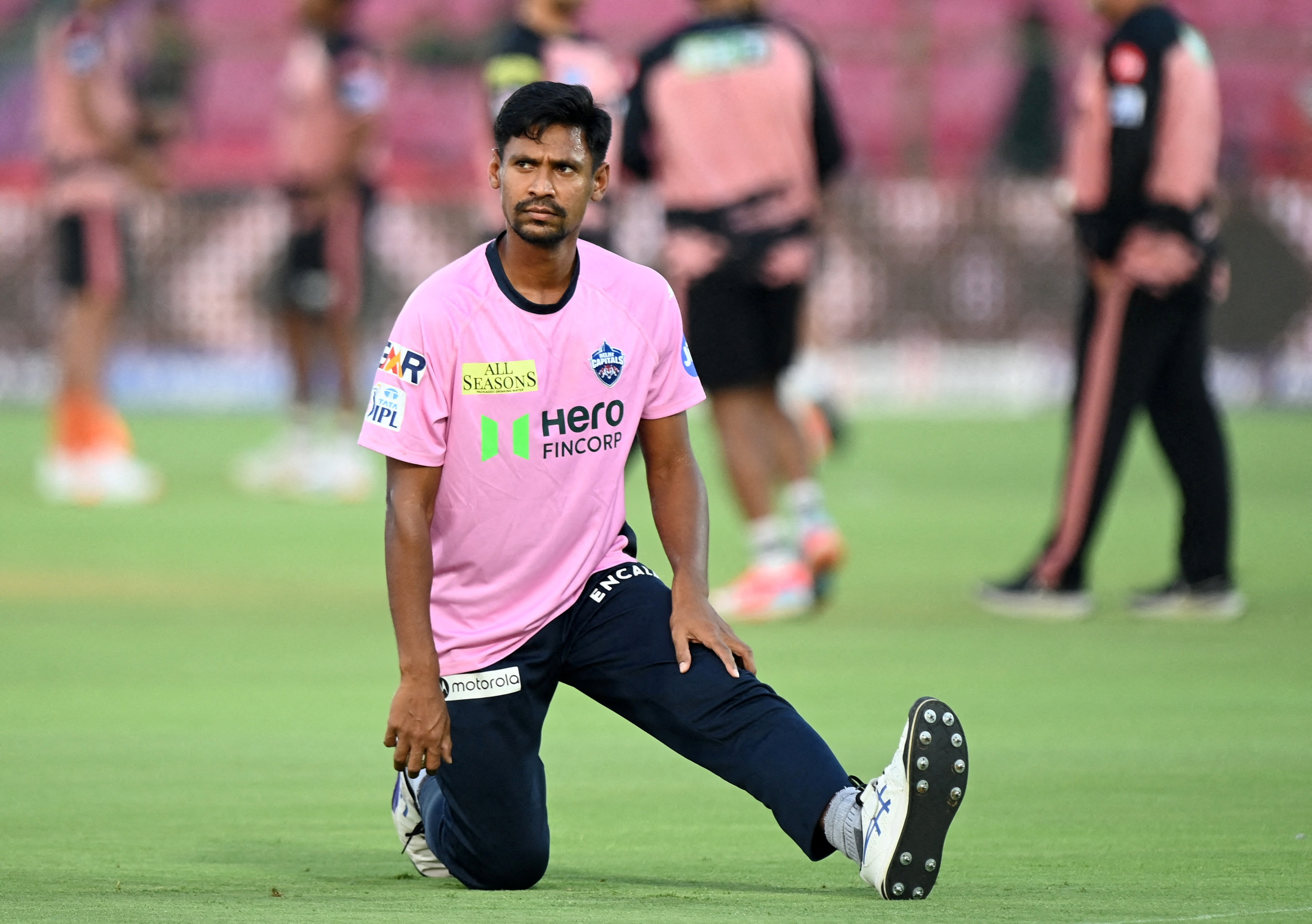 Mustafizur Rahman during the warm up before an IPL match