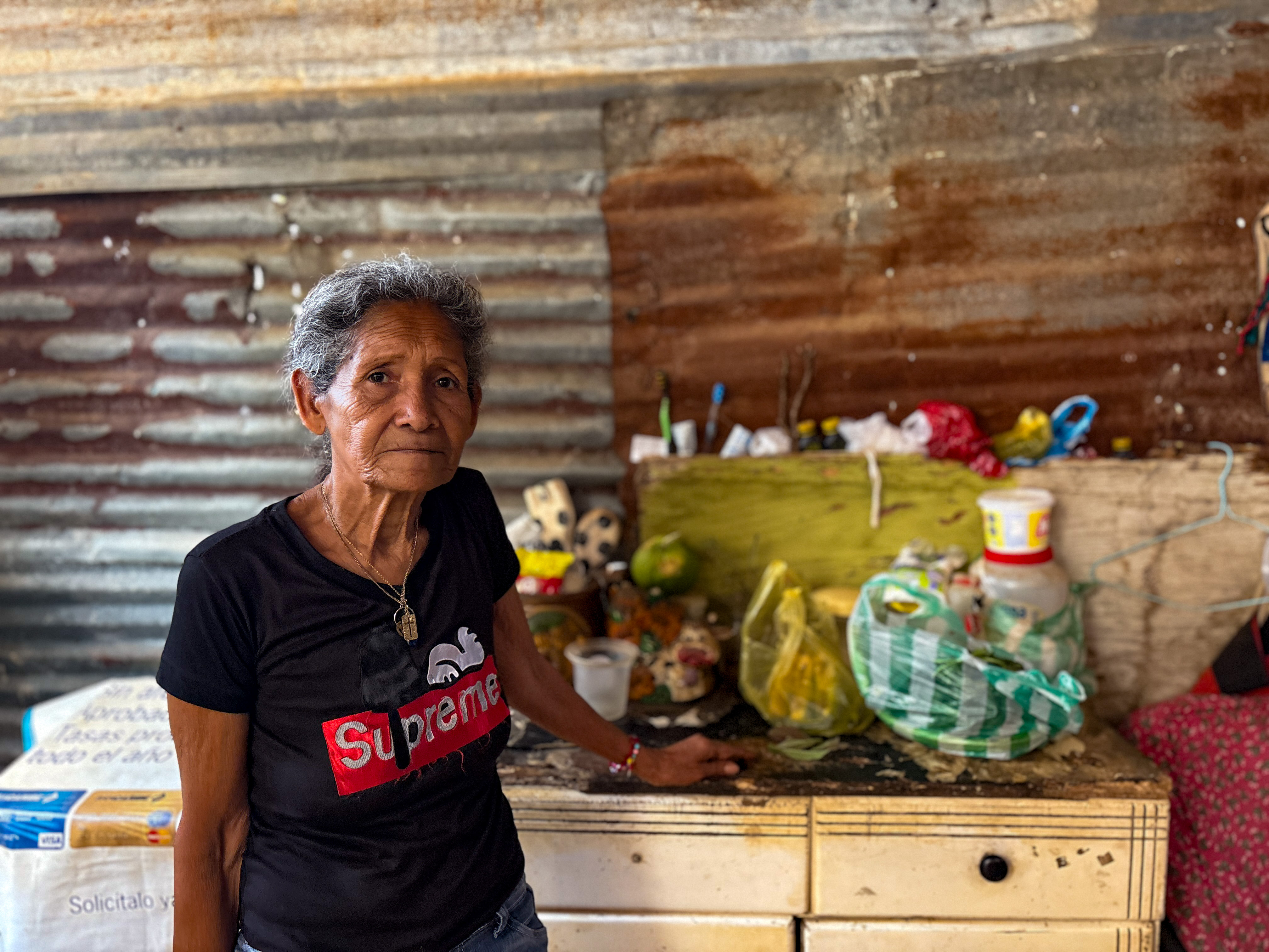 Delia Braches in her home in Caricuao, Venezuela
