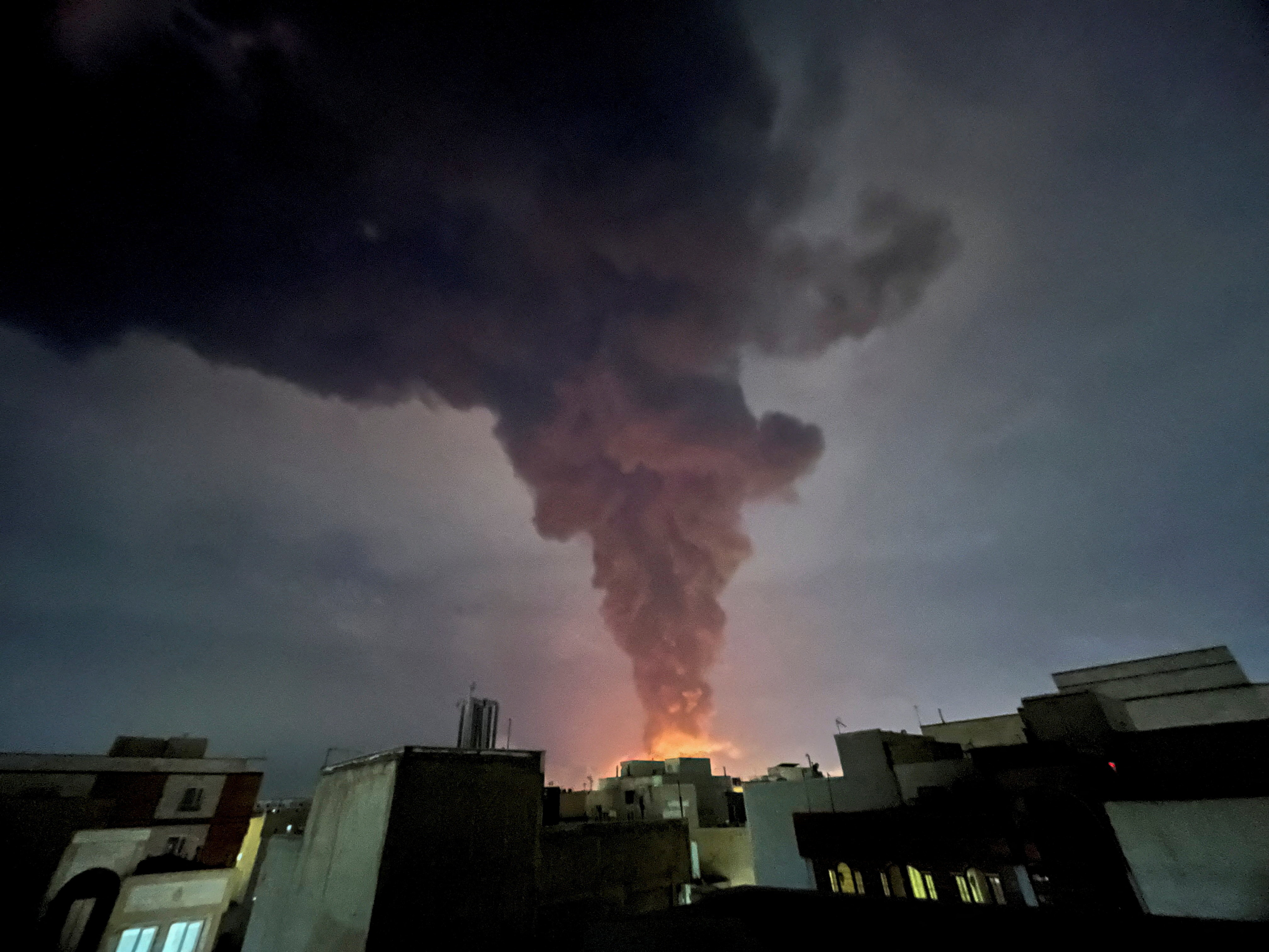 Smoke rises following an explosion, amid the U.S.-Israeli conflict with Iran, in Tehran, Iran, March 7, 2026.