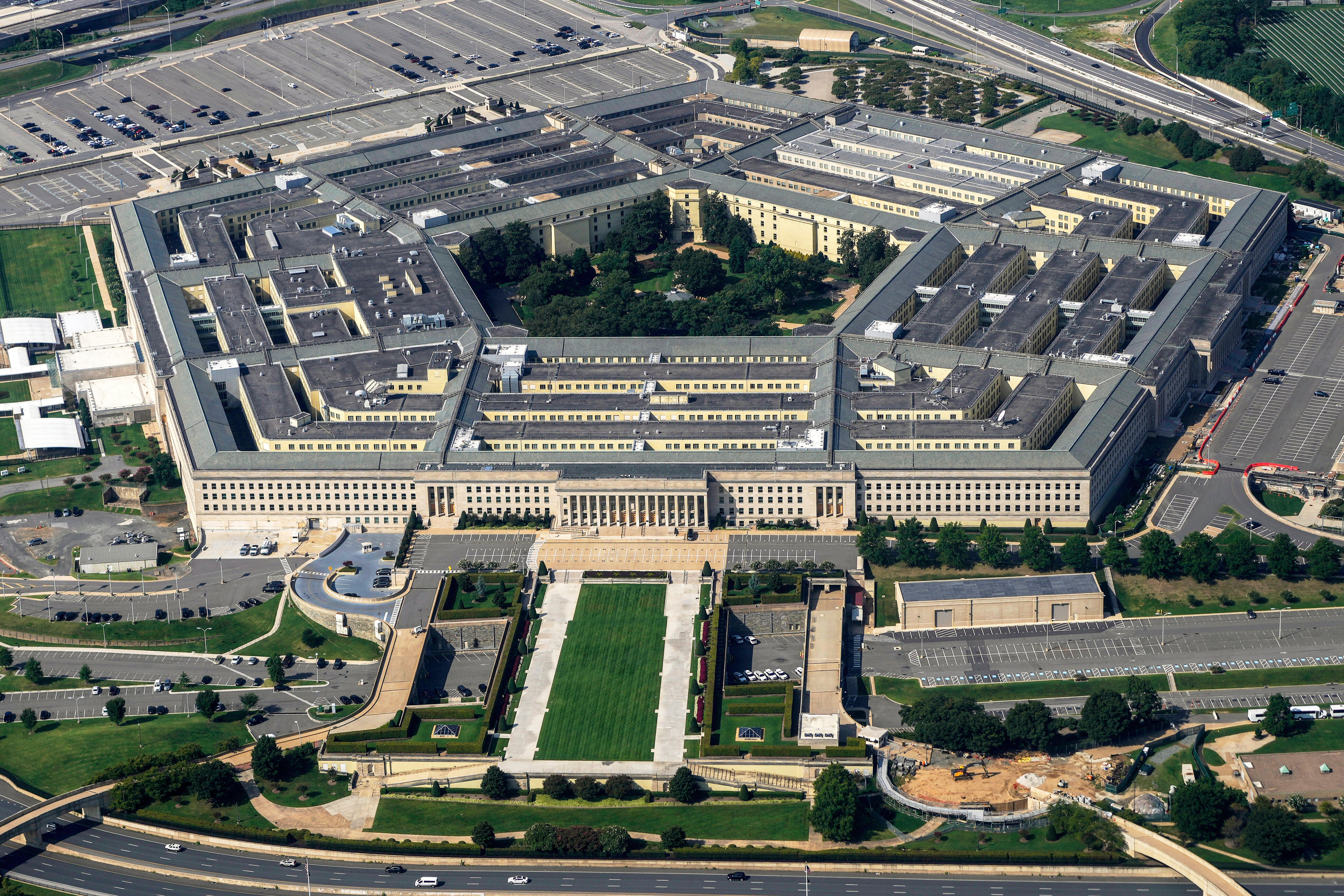 Aerial view of the Pentagon.