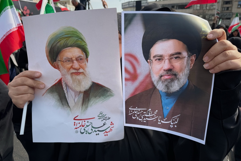 Ali Khamenei and Mojtaba Khamnei