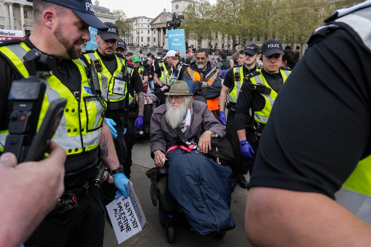 Police arrest 523 at London pro-Palestinian protest in Trafalgar Square