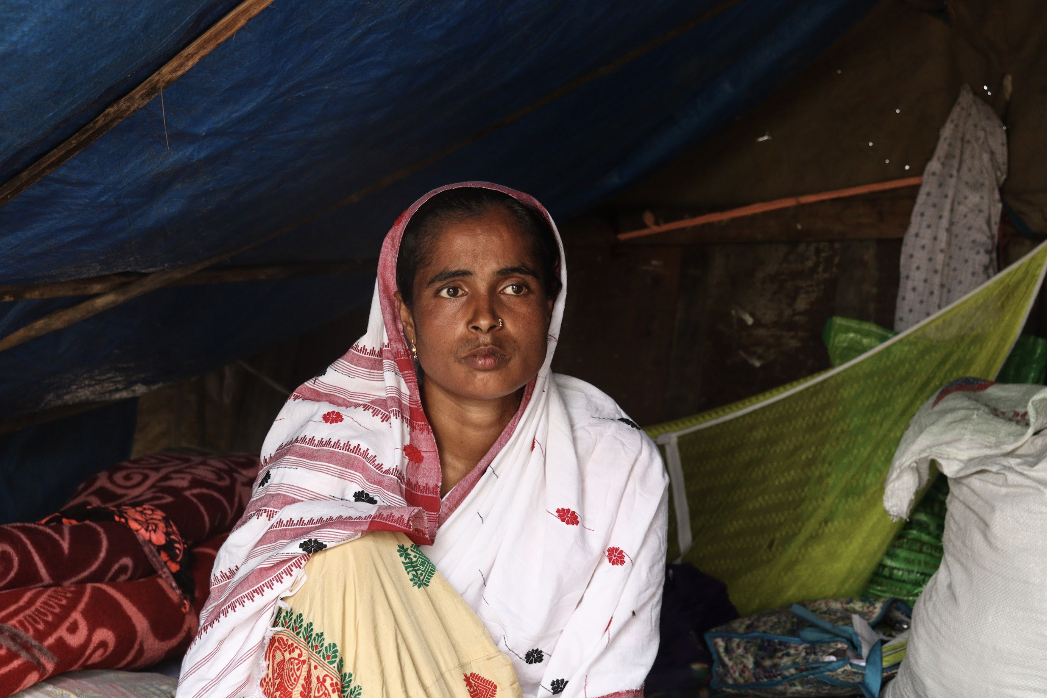 An indigenous Muslim woman living in a shanty.