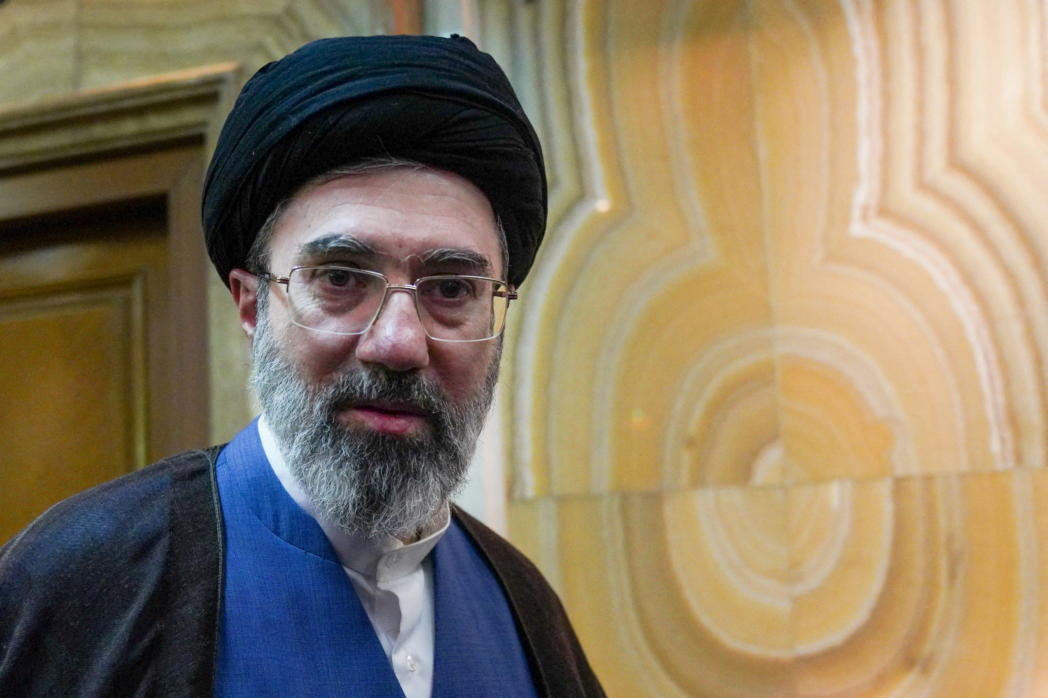 .FILE PHOTO: Iran’s new supreme leader, Mojtaba Khamenei, the second son of late Iran's Supreme Leader Ayatollah Ali Khamenei, attends a meeting in Tehran, Iran, October 13, 2024. Hamed Jafarnejad/ISNA/WANA (West Asia News Agency) via REUTERS ATTENTION EDITORS - THIS PICTURE WAS PROVIDED BY A THIRD PARTY/File Photo