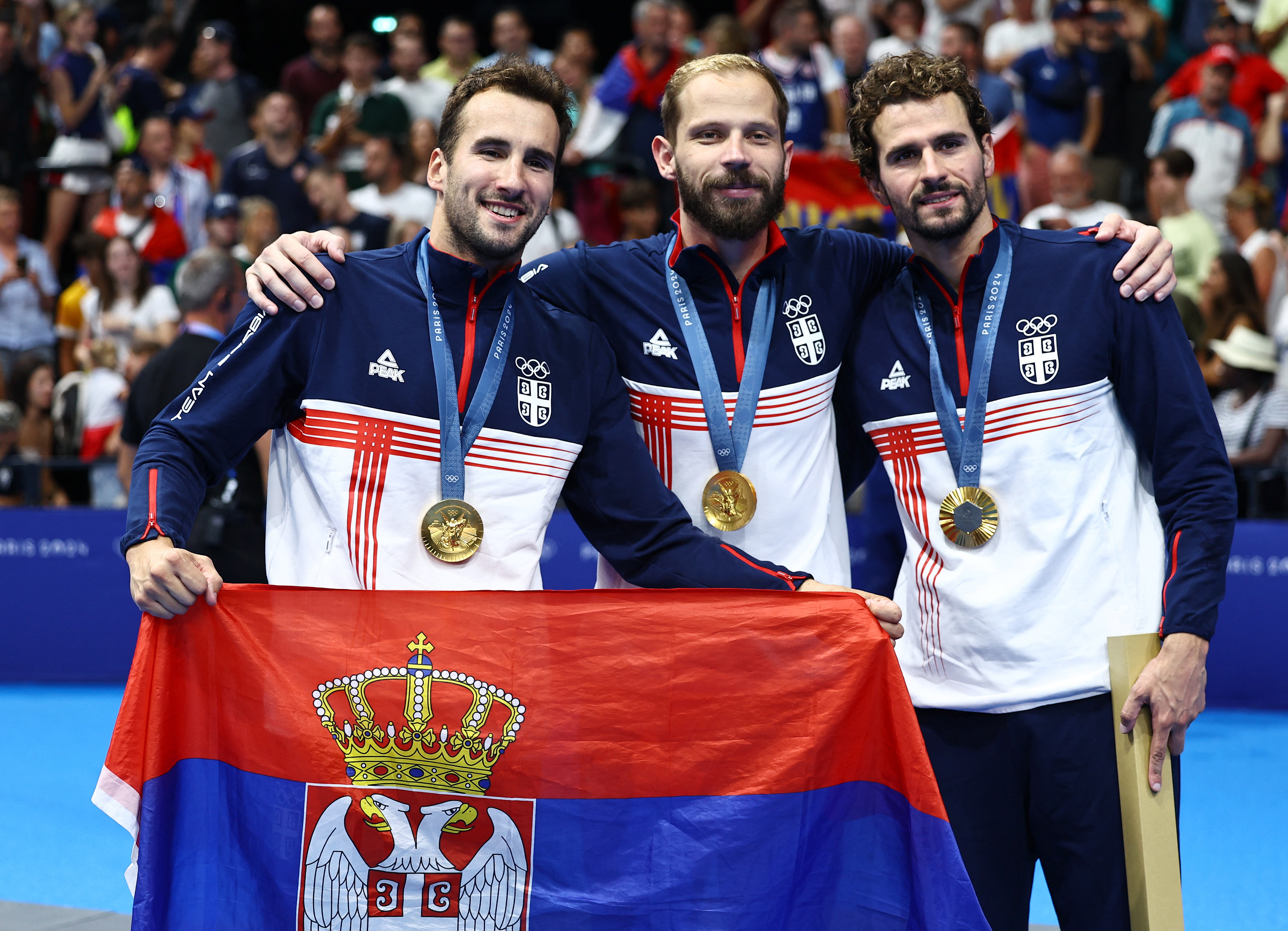 Paris 2024 Olympics - Water Polo - Serbia Men's Victory Ceremony