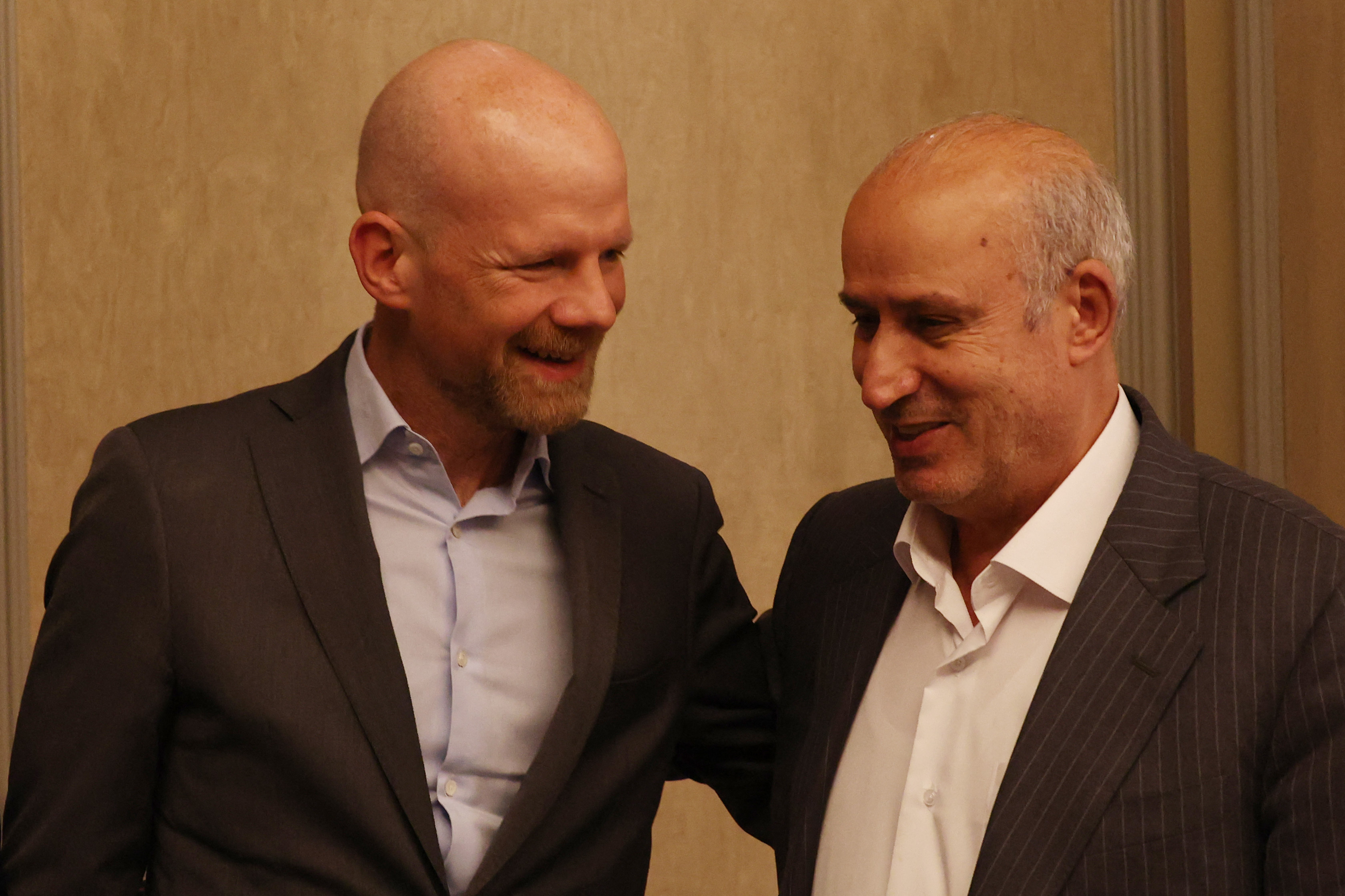 Soccer Football - Iran Football Association president Mehdi Taj meets FIFA secretary general Mattias Grafstrom - Istanbul, Turkey - May 16, 2026 Iranian FA President Mehdi Taj and FIFA Secretary General Mattias Grafstrom REUTERS/Murad Sezer