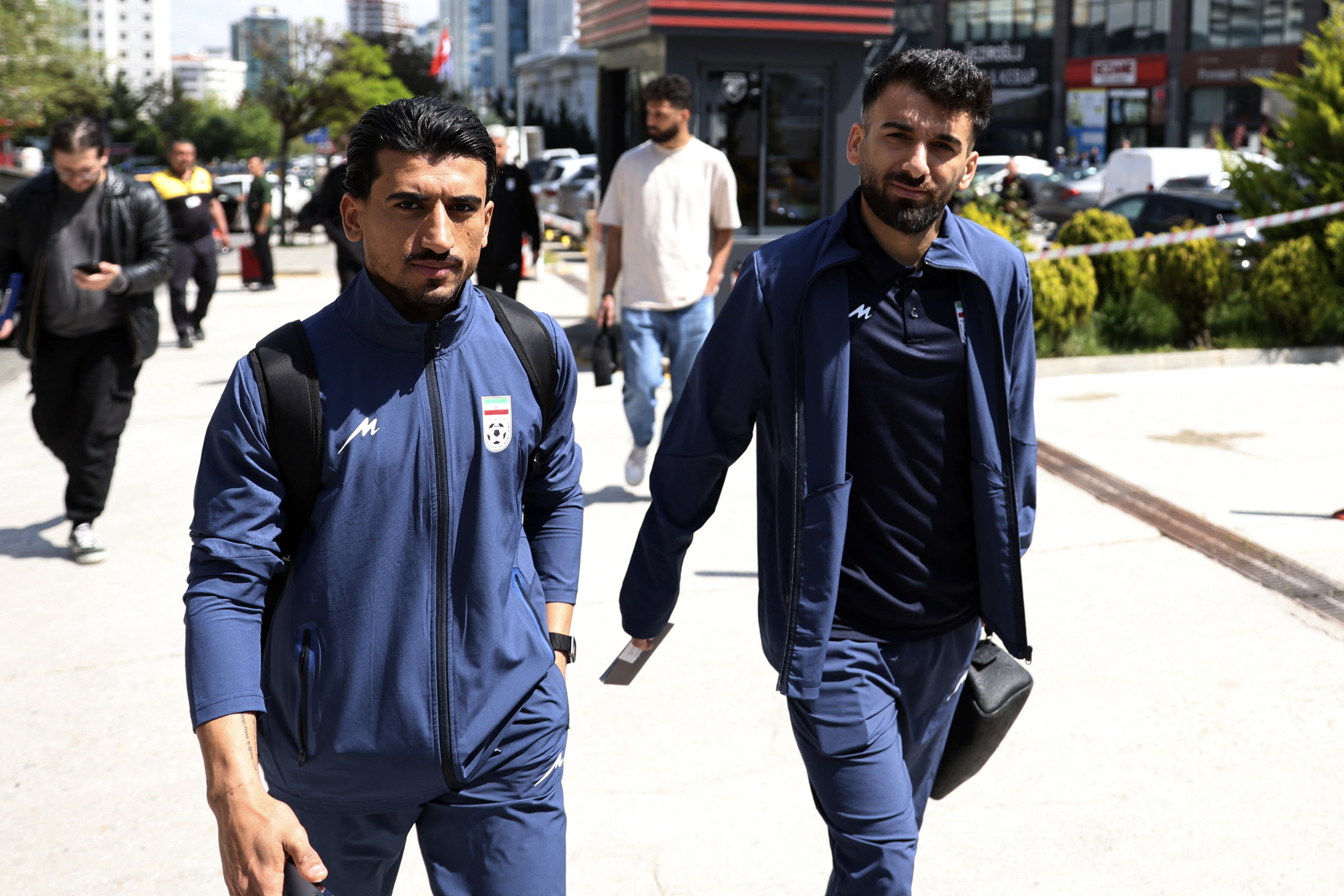 Iran players and staff in Ankara