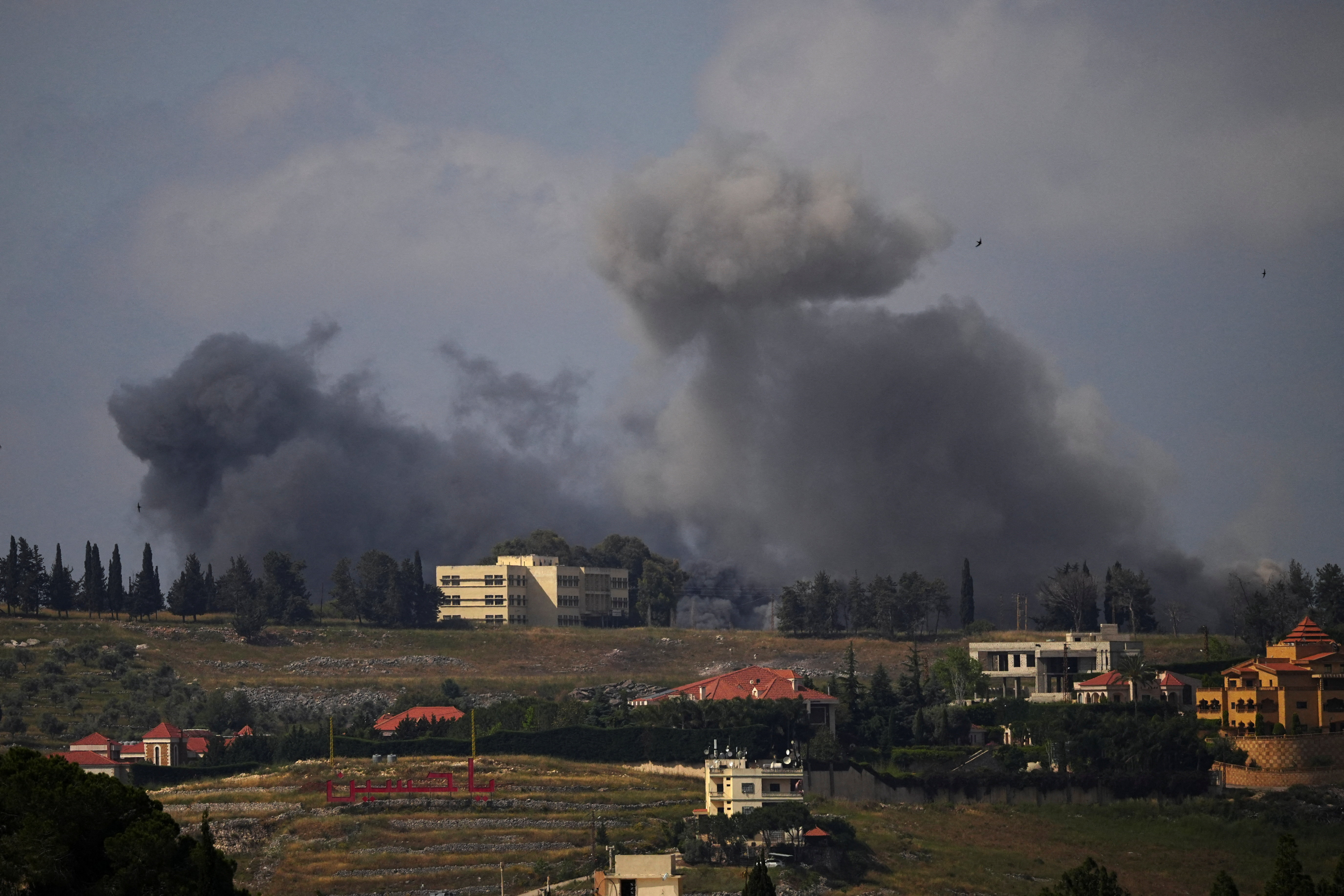 Smoke billows from southern Lebanon