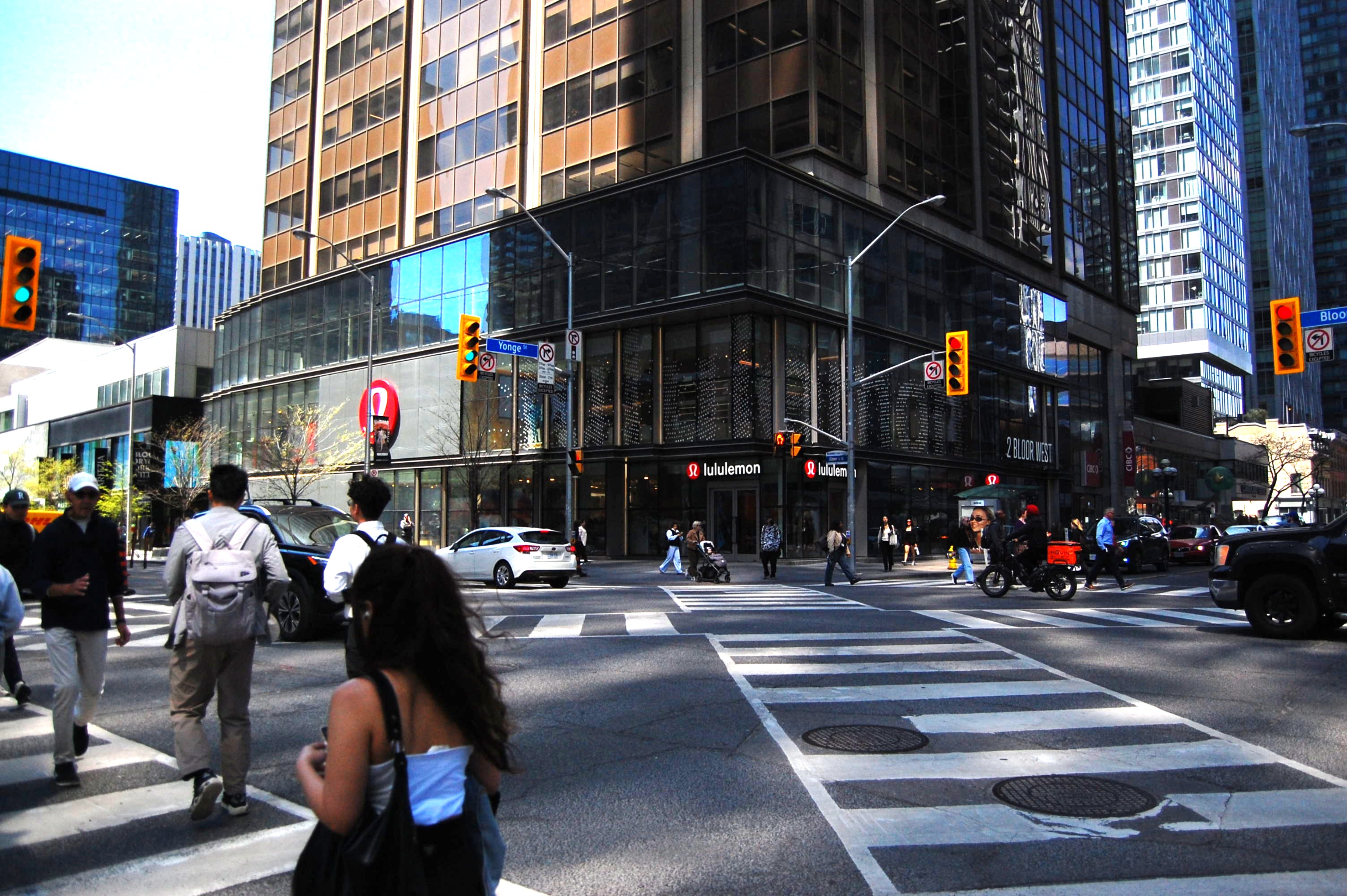 A major intersection in Toronto, Canada