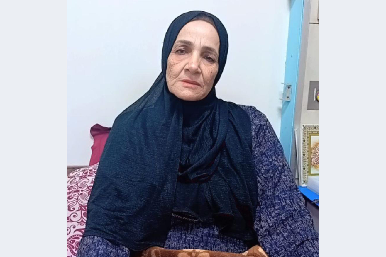 Samah Abdul Moati, 65, an oncology patient stranded in Baghdad, lost two sons in the war and says she no longer cares about her treatment, wishing only to return to her family. [Courtesy of Samah Abdul Moati]
