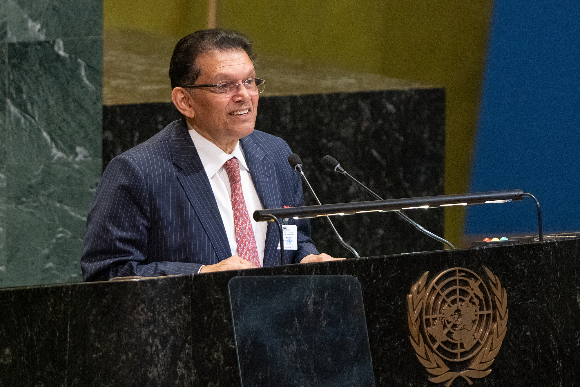 Bangladesh Foreign Minister Khalilur Rahman, the newly elected president of the United Nations General Assembly, addresses a plenary meeting of body at U.N. headquarters on Tuesday, June 2, 2026. (UN Photo/Eskinder Debebe via AP)